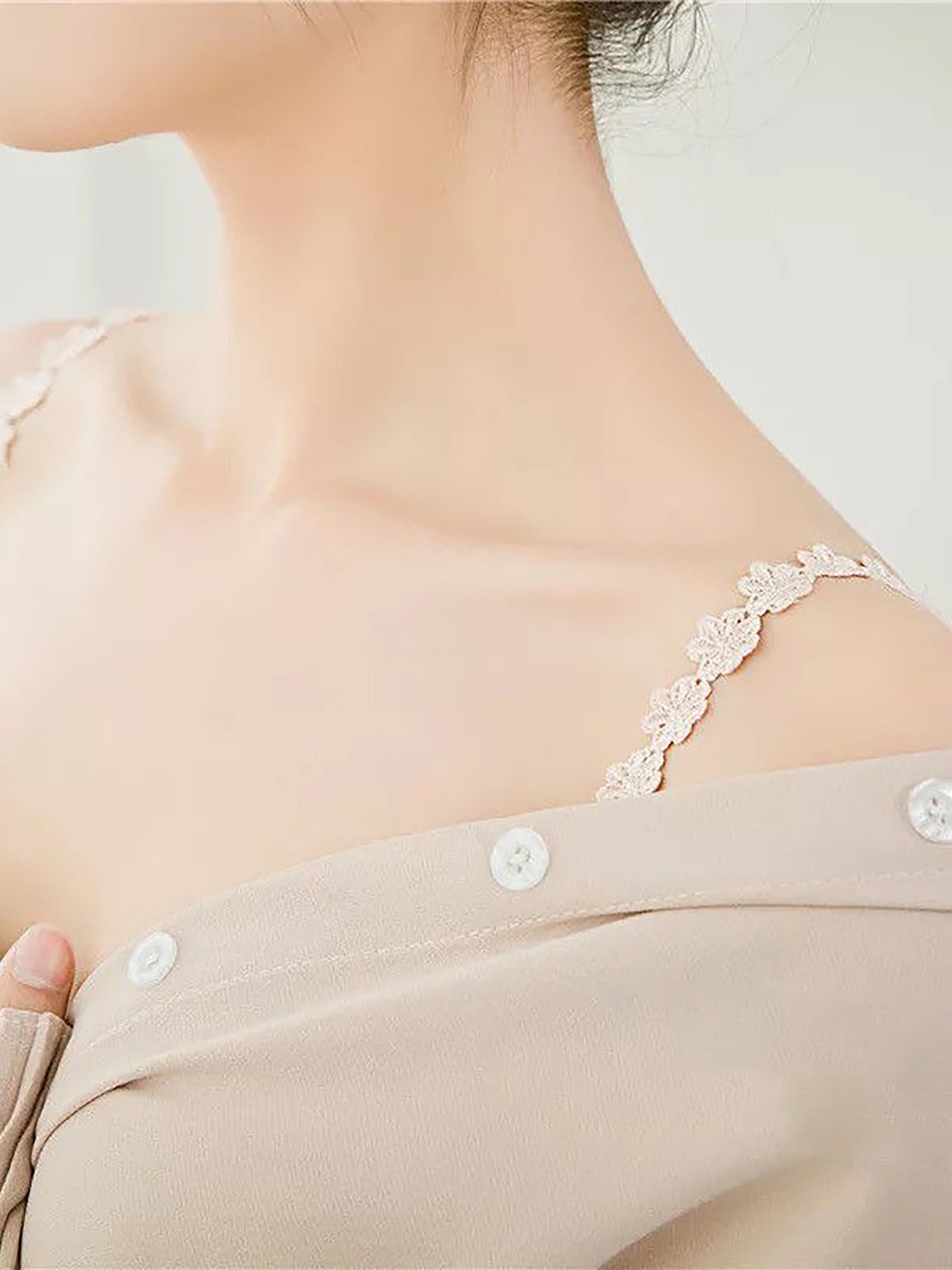 Lace-trimmed Bra Straps