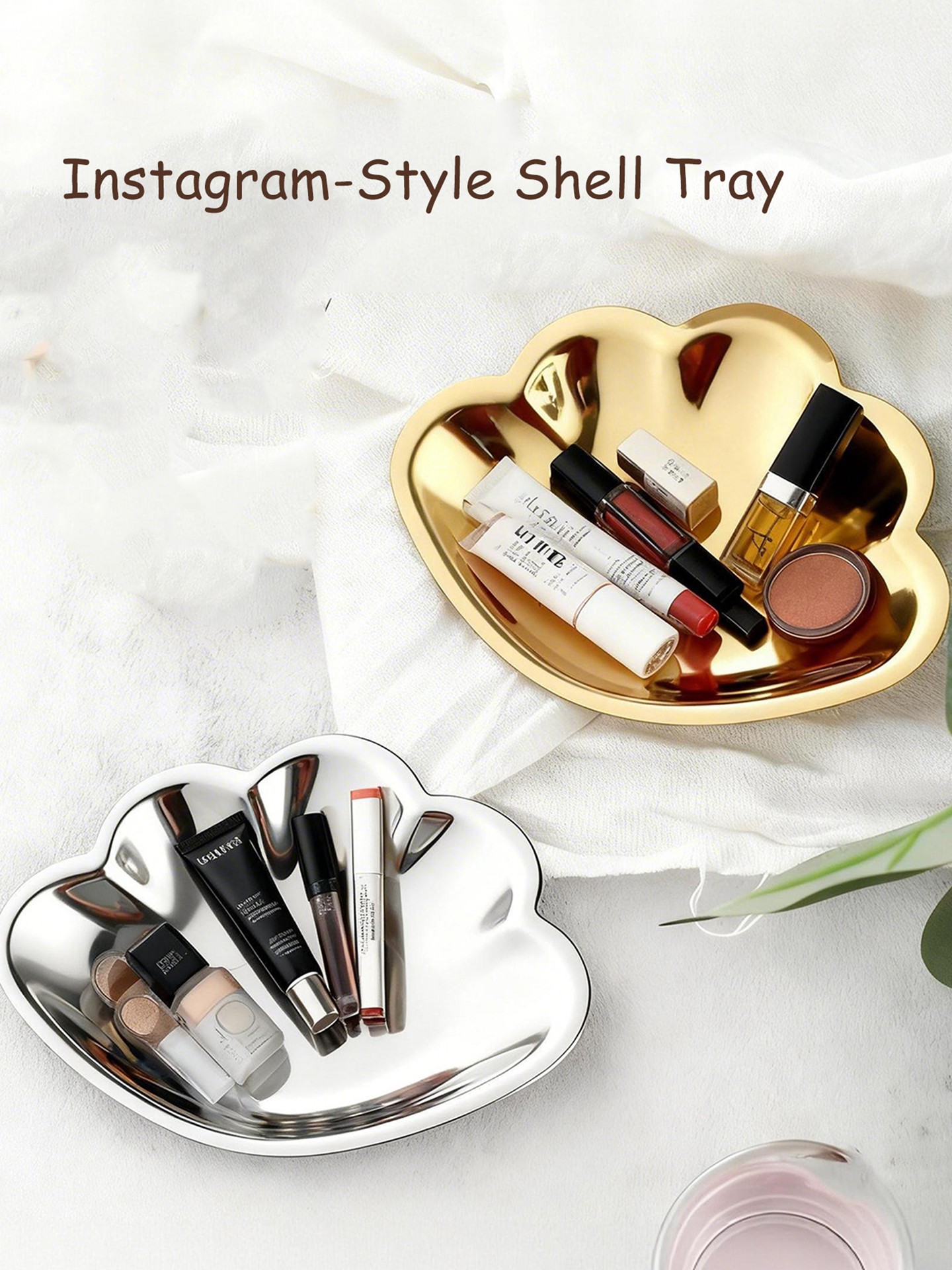 Shell Makeup Storage Tray