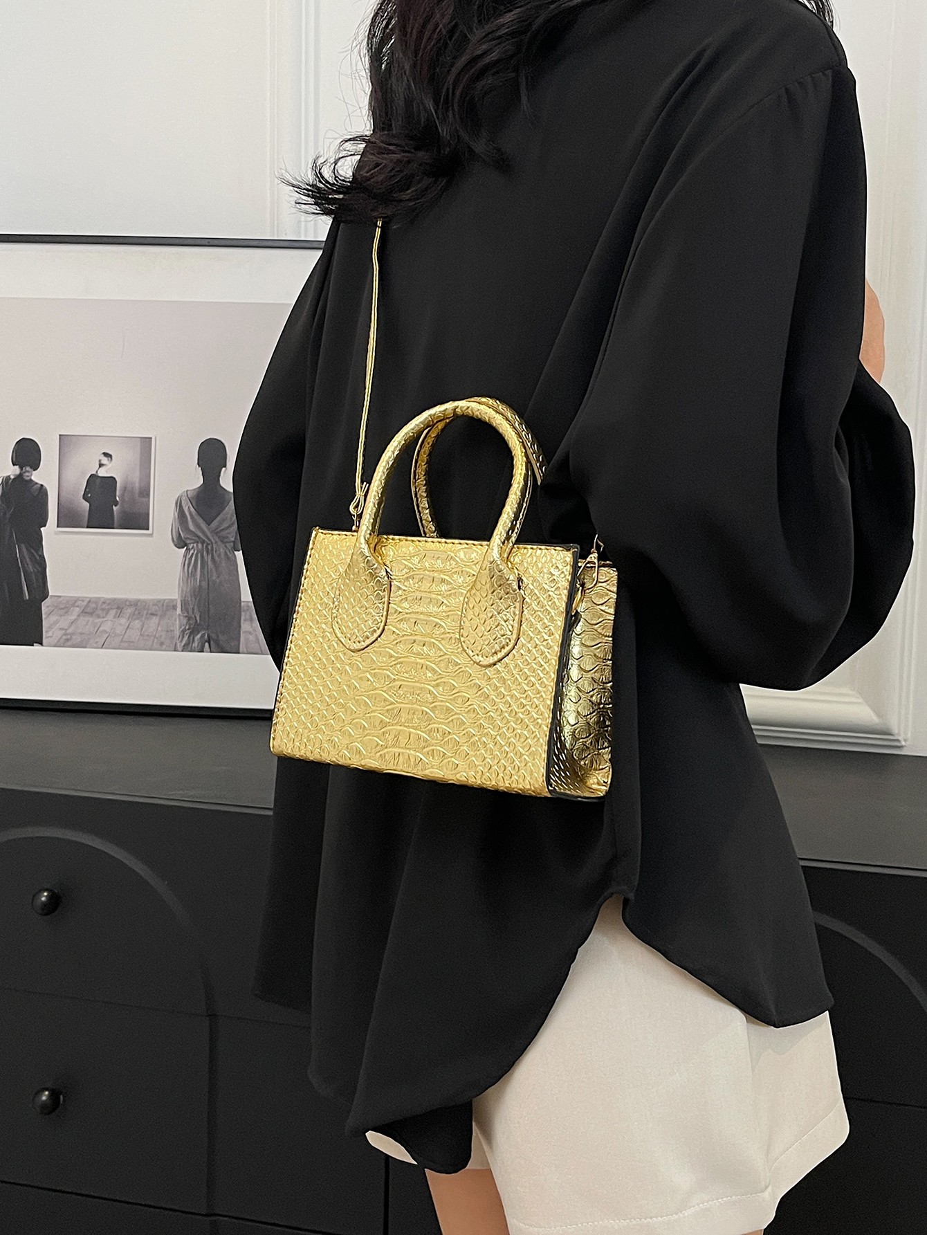 Snake Print Crossbody Bag