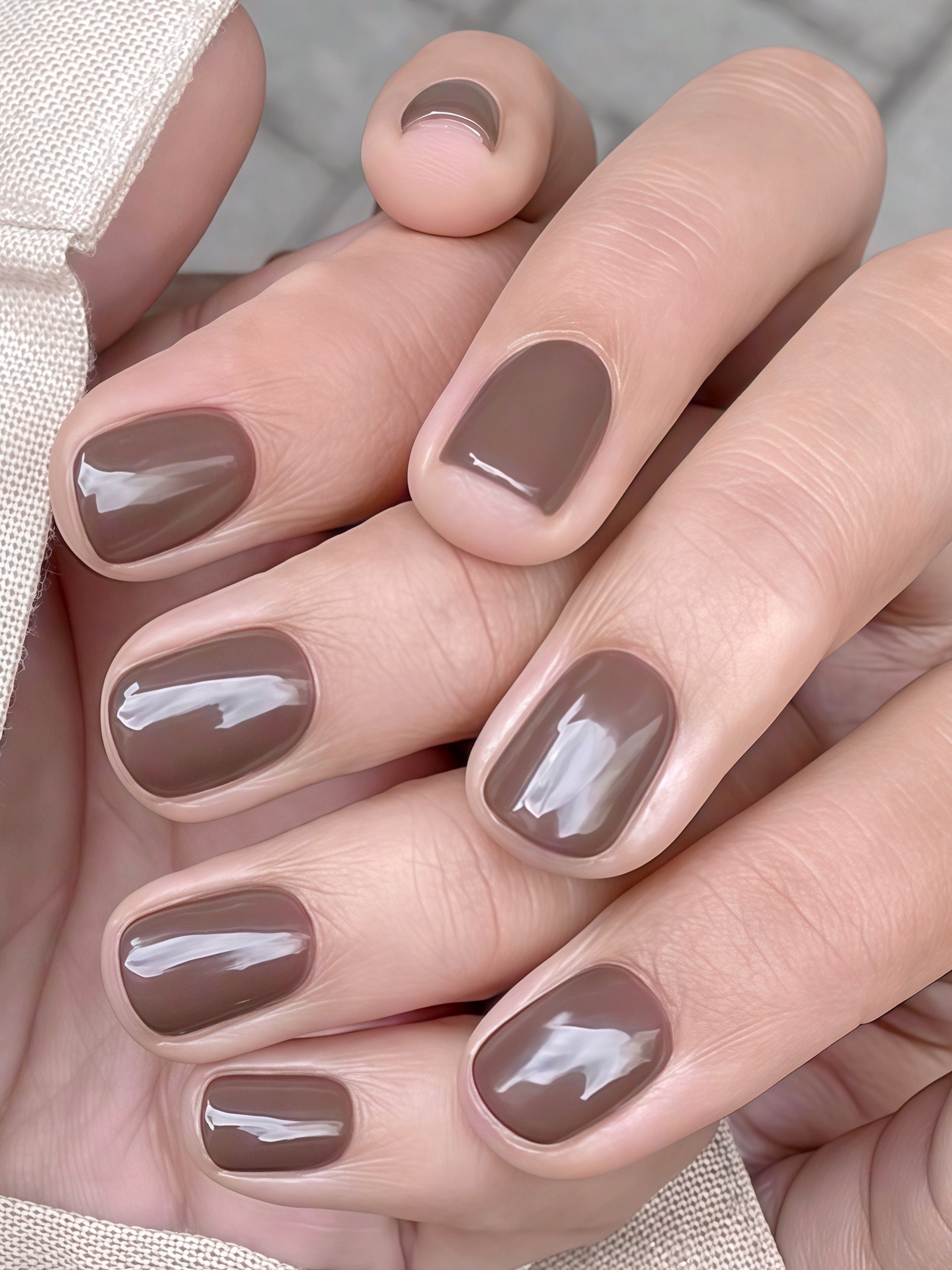 Glossy Short Square Artificial Nail