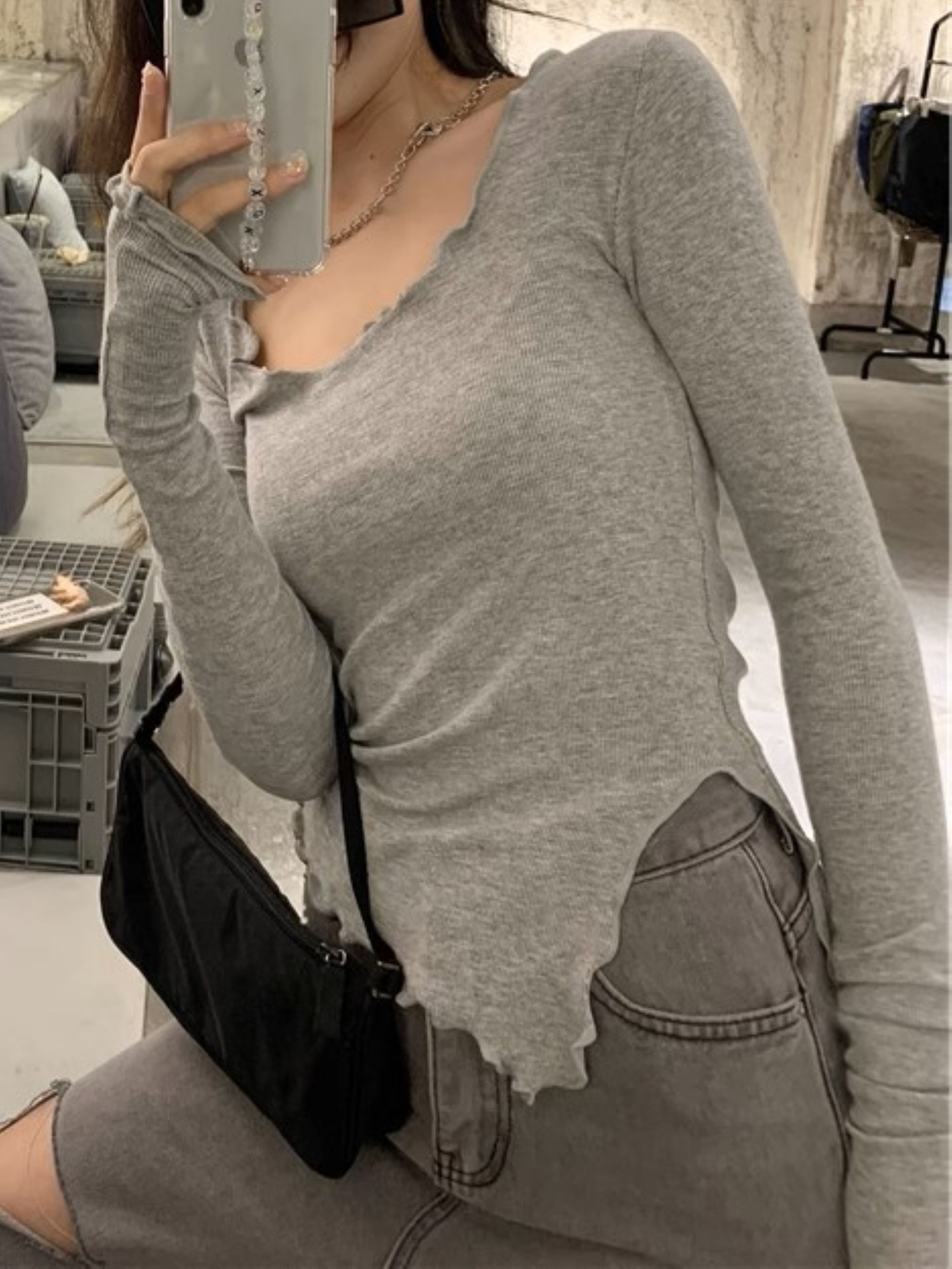 Slit Pullover T-Shirt