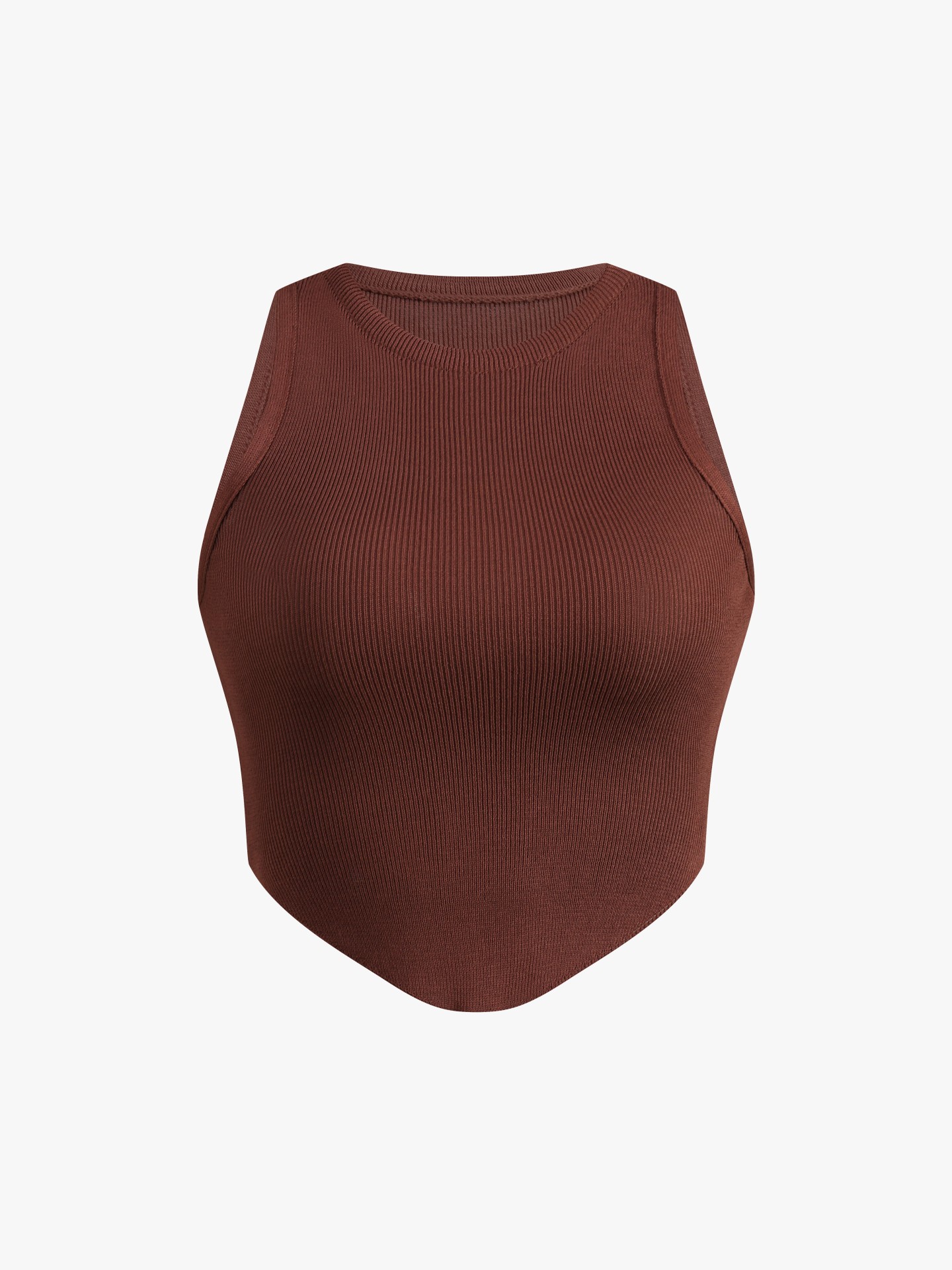 Cool-Girl Rib-Knit Crop Tank Top