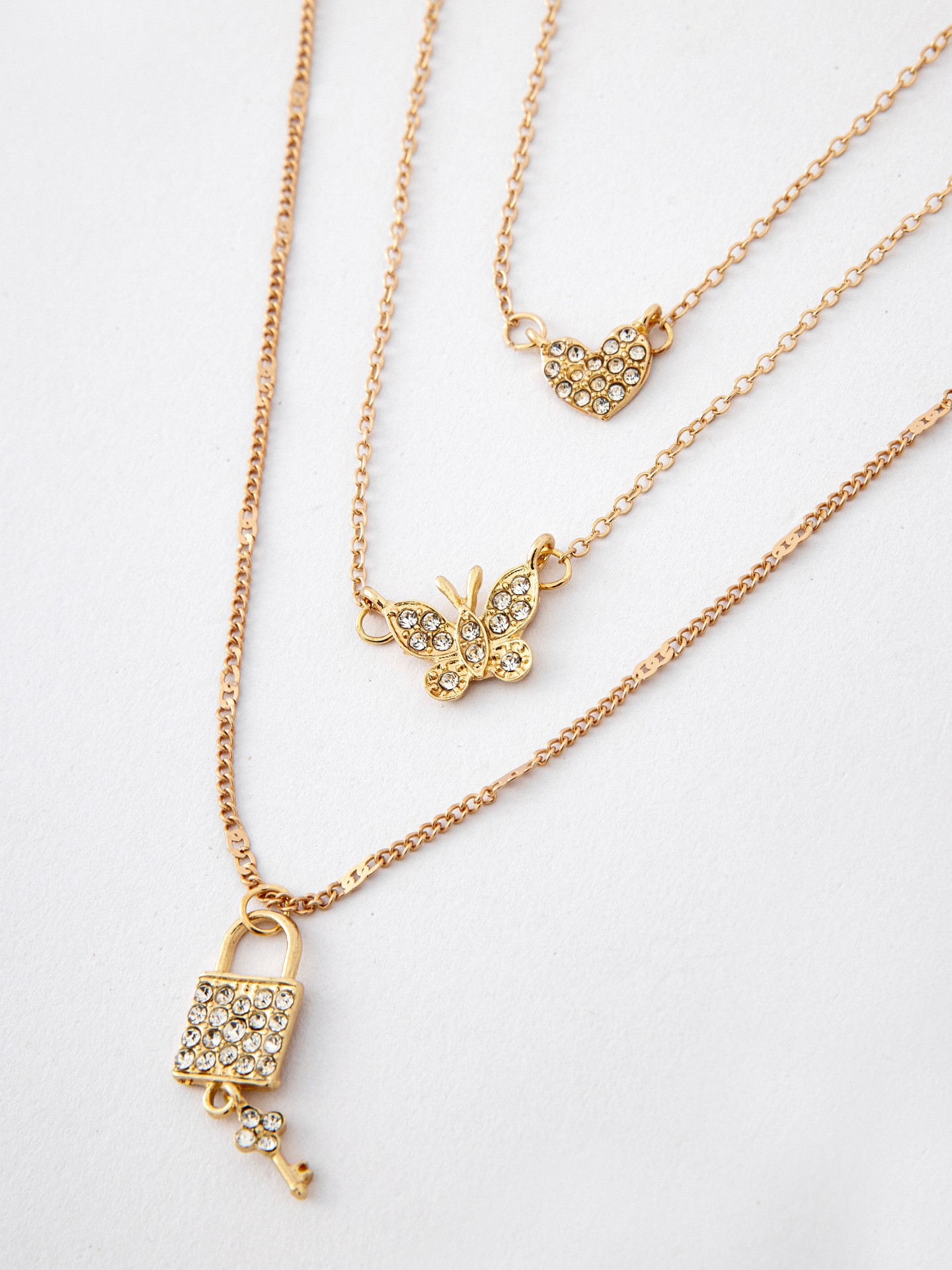 Lock Artificial Jewellery - Multi-Layer Necklace