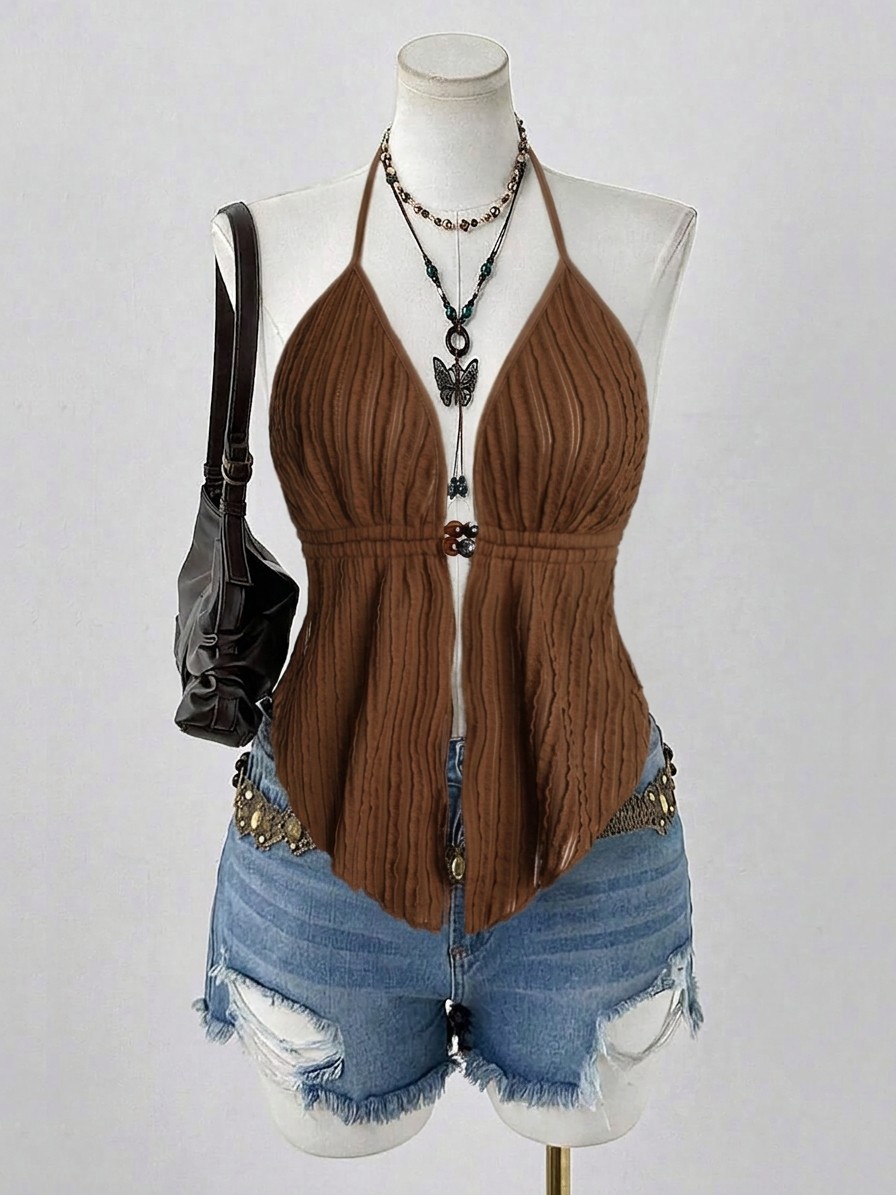 Beads Halter Top