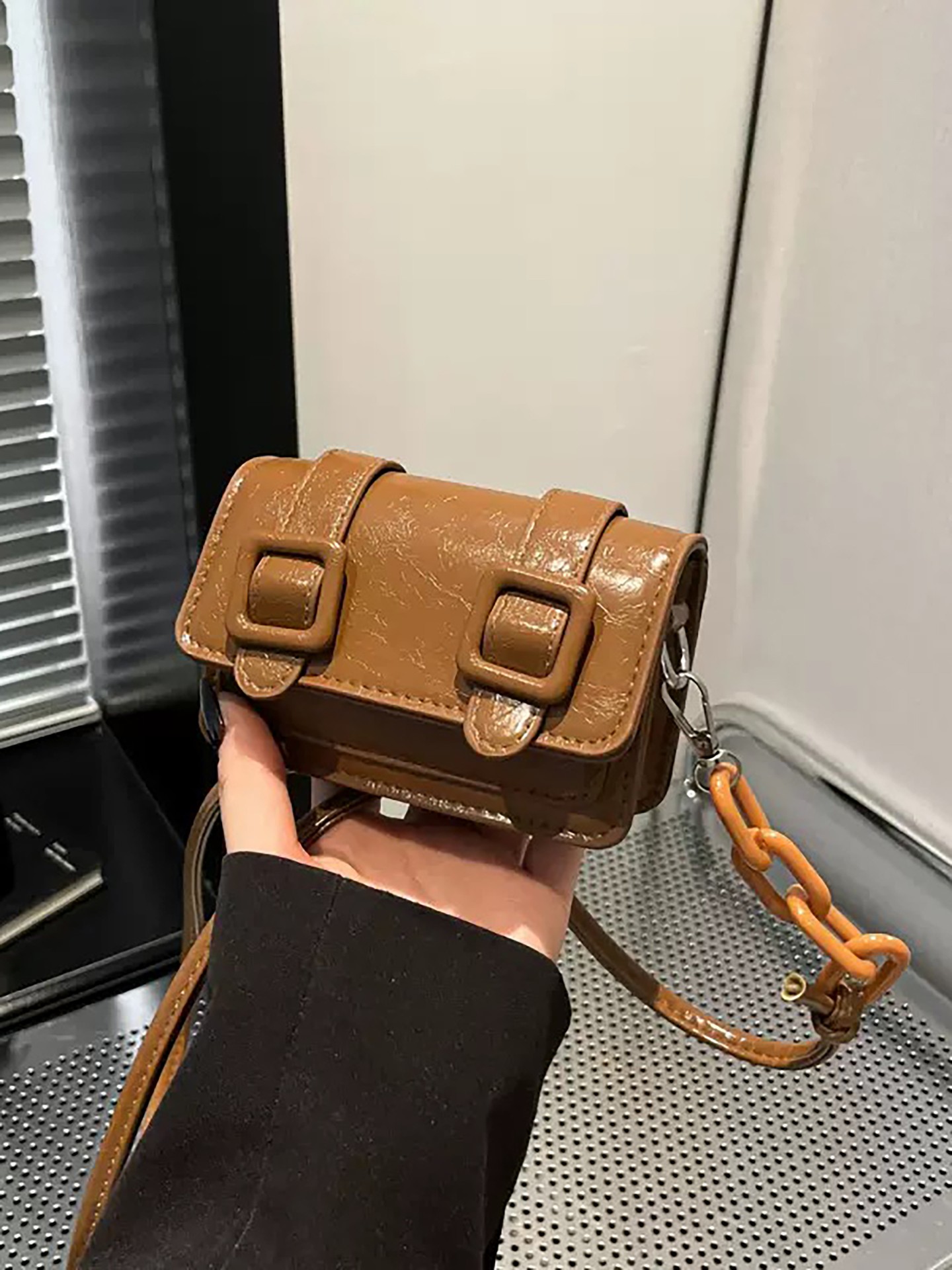 Adjustable Buckle Crossbody Bag