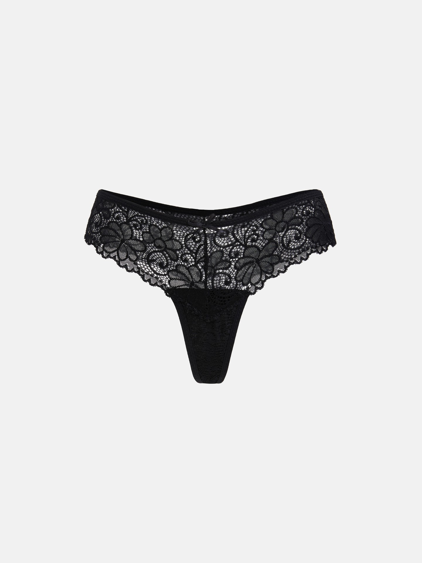 Lace-trimmed Thongs
