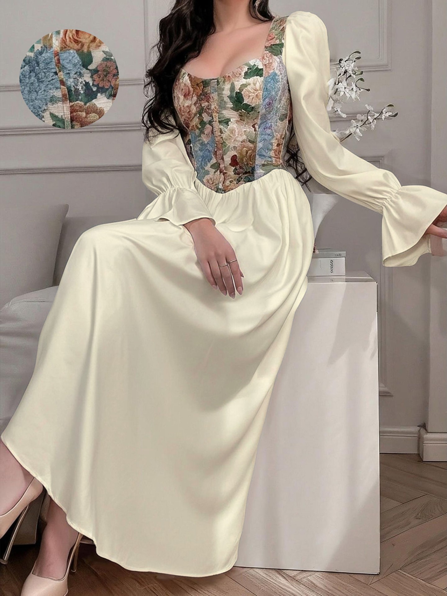Princess Corset & Bell Sleeve Dress