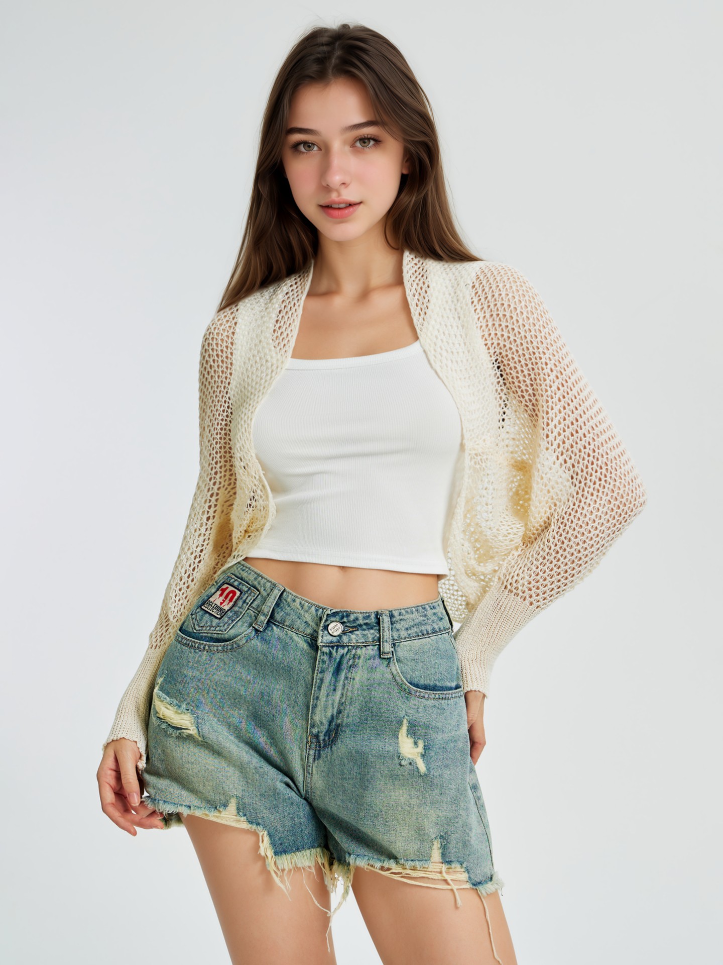 Openwork Knit Cardigan