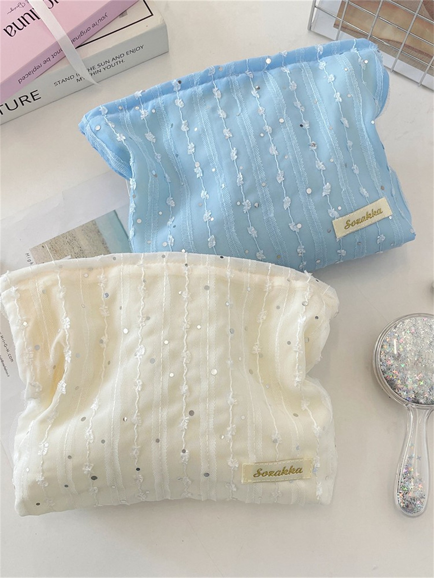 Sequin Detail Makeup Bag