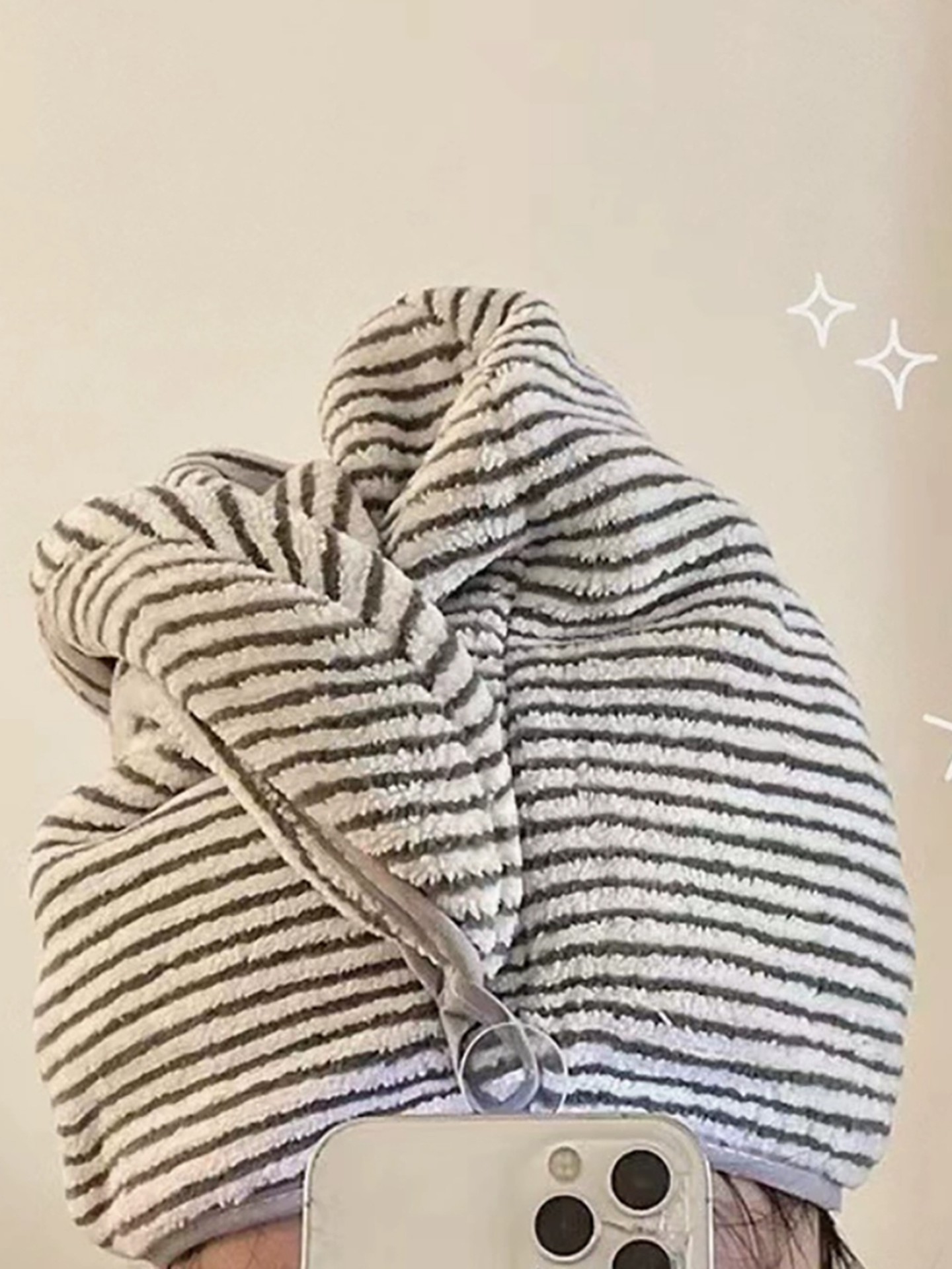 Color Block Hair Towel