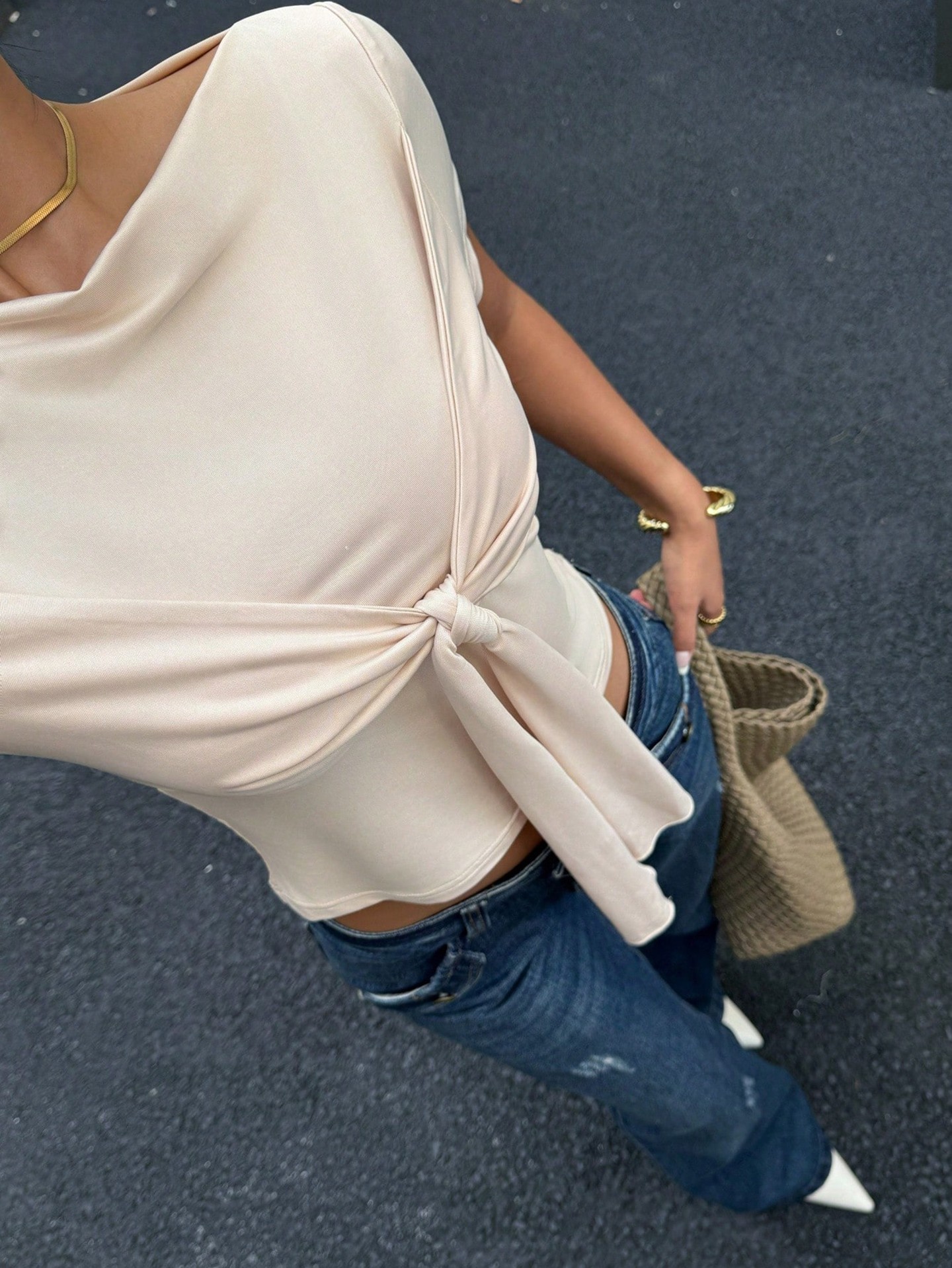 Knotted Pullover T-Shirt