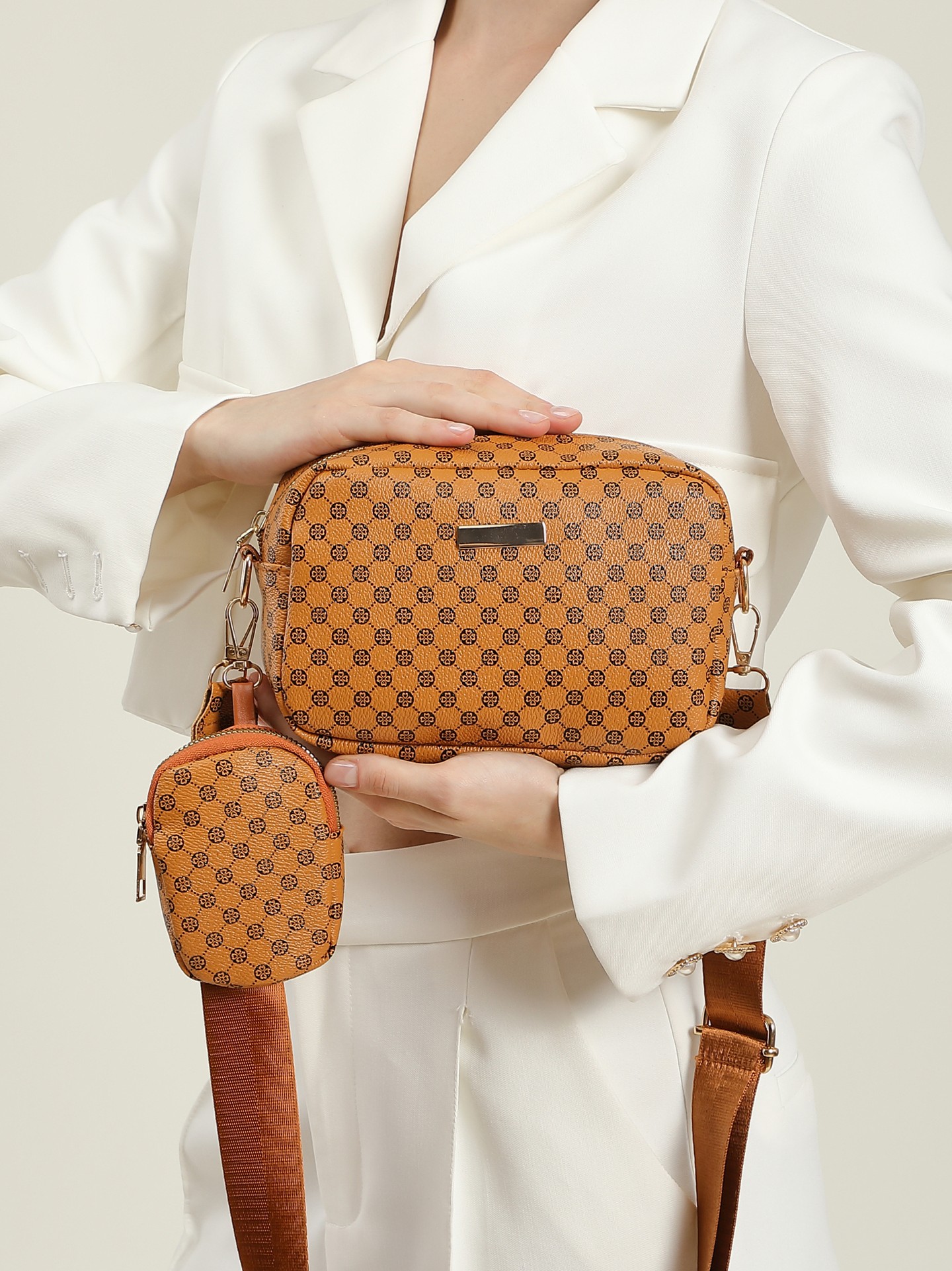 Plaid Box Crossbody Bag