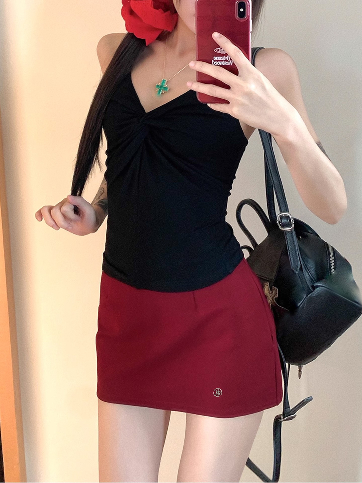 Minimalist Solid Mini Skirt