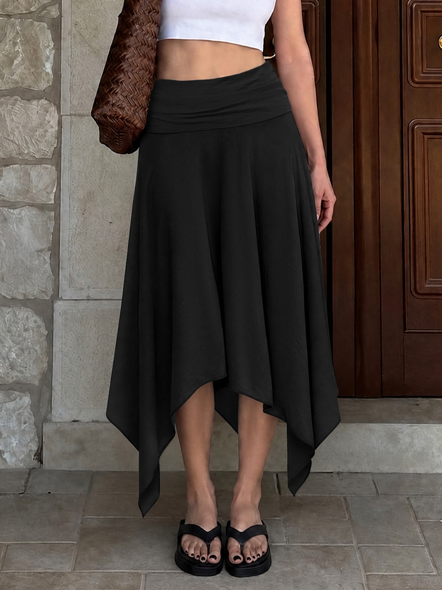Gathered A-Line Skirt