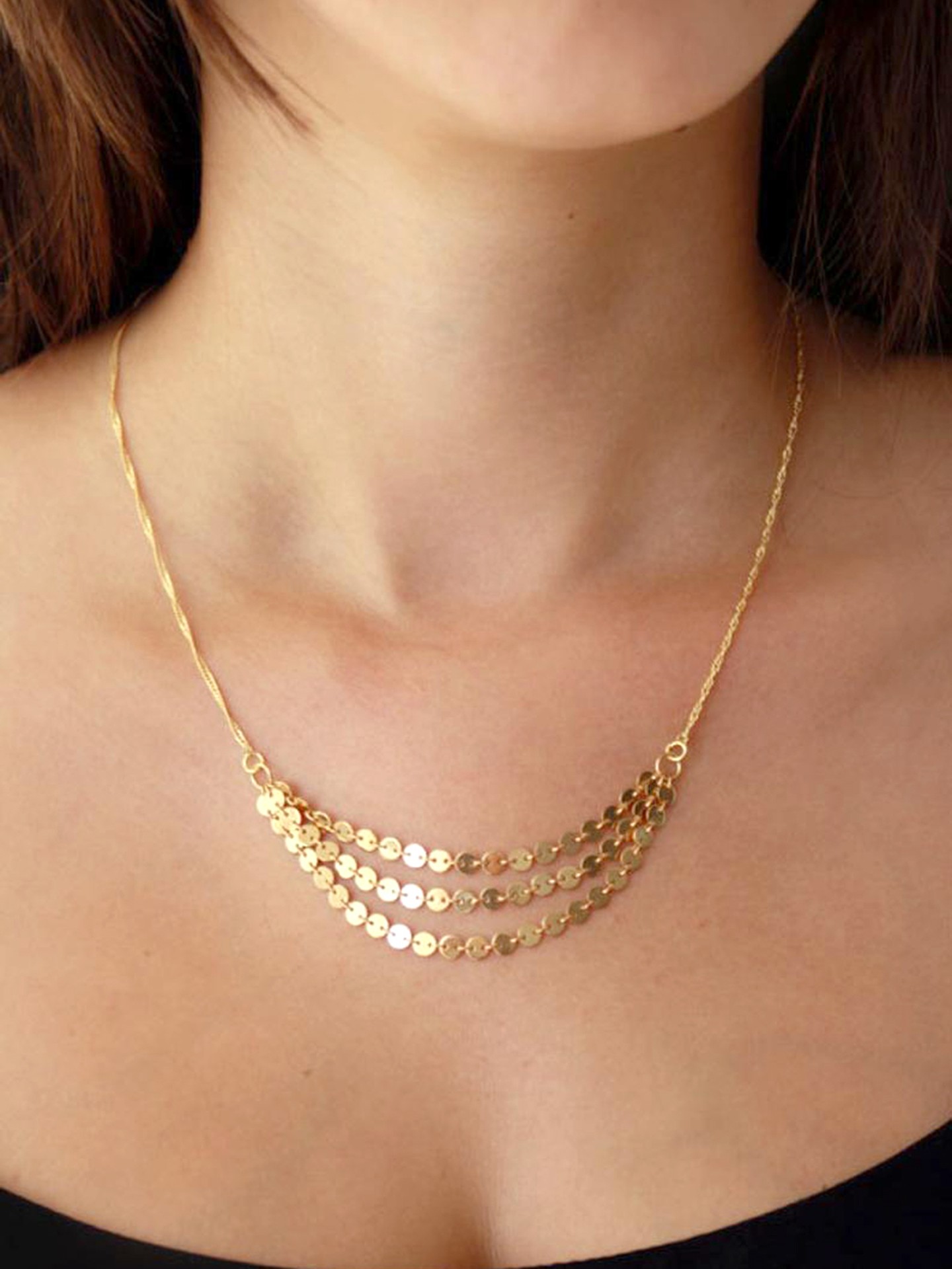 Sequin Detail Artificial jewellery - Pendant Necklace