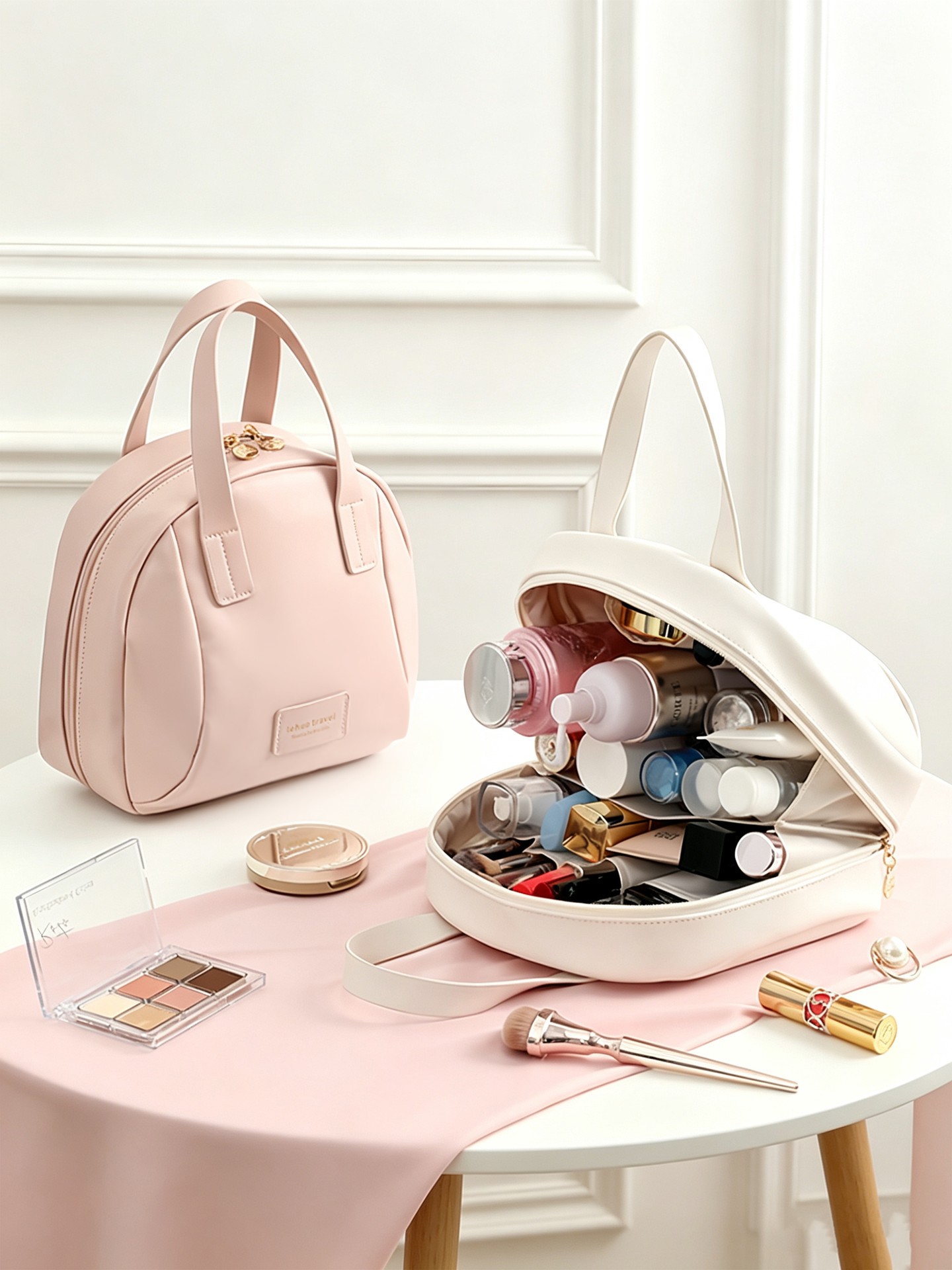 Metal Detail Makeup Bag