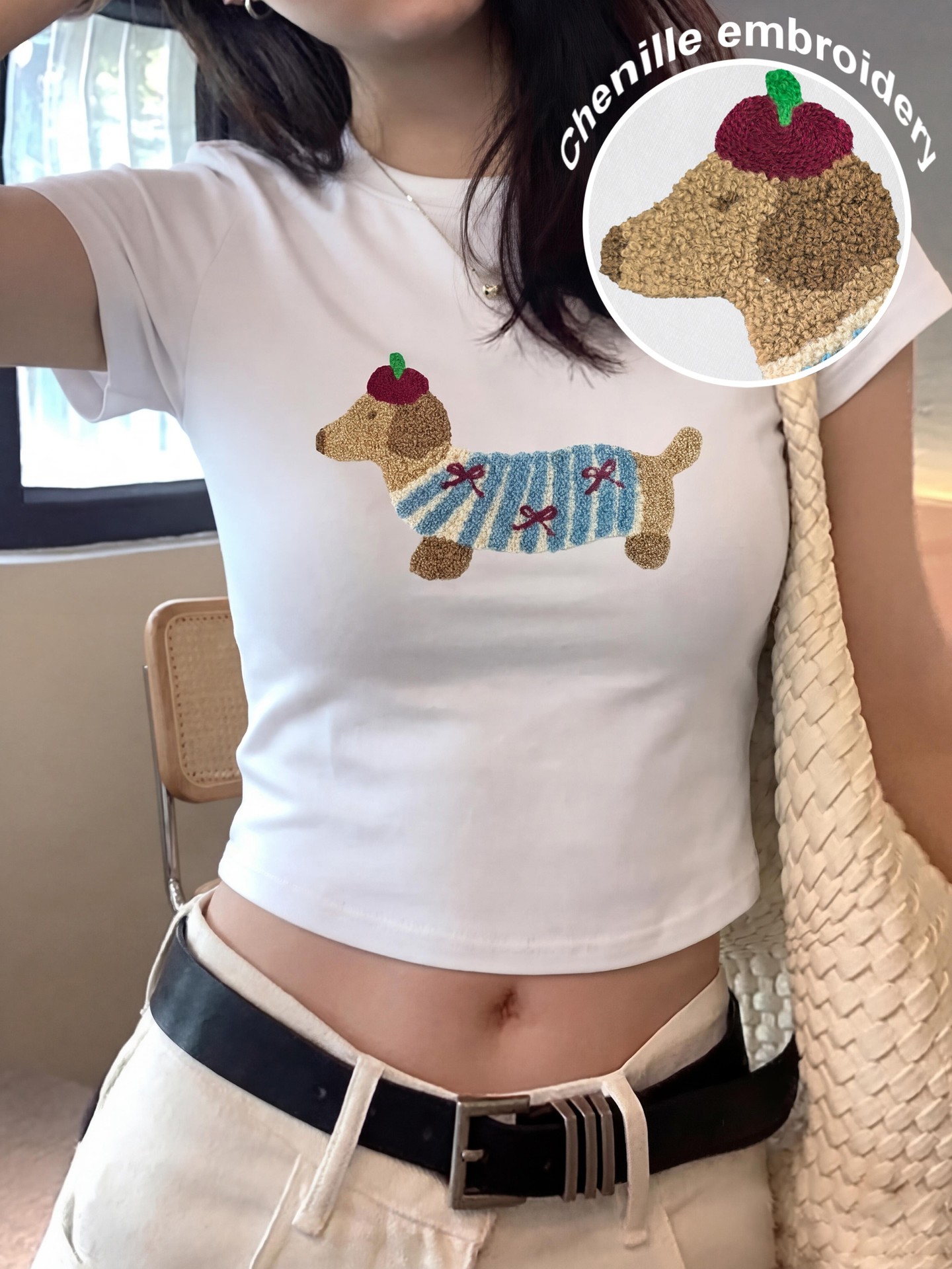 3D Embroidery Pullover T-Shirt