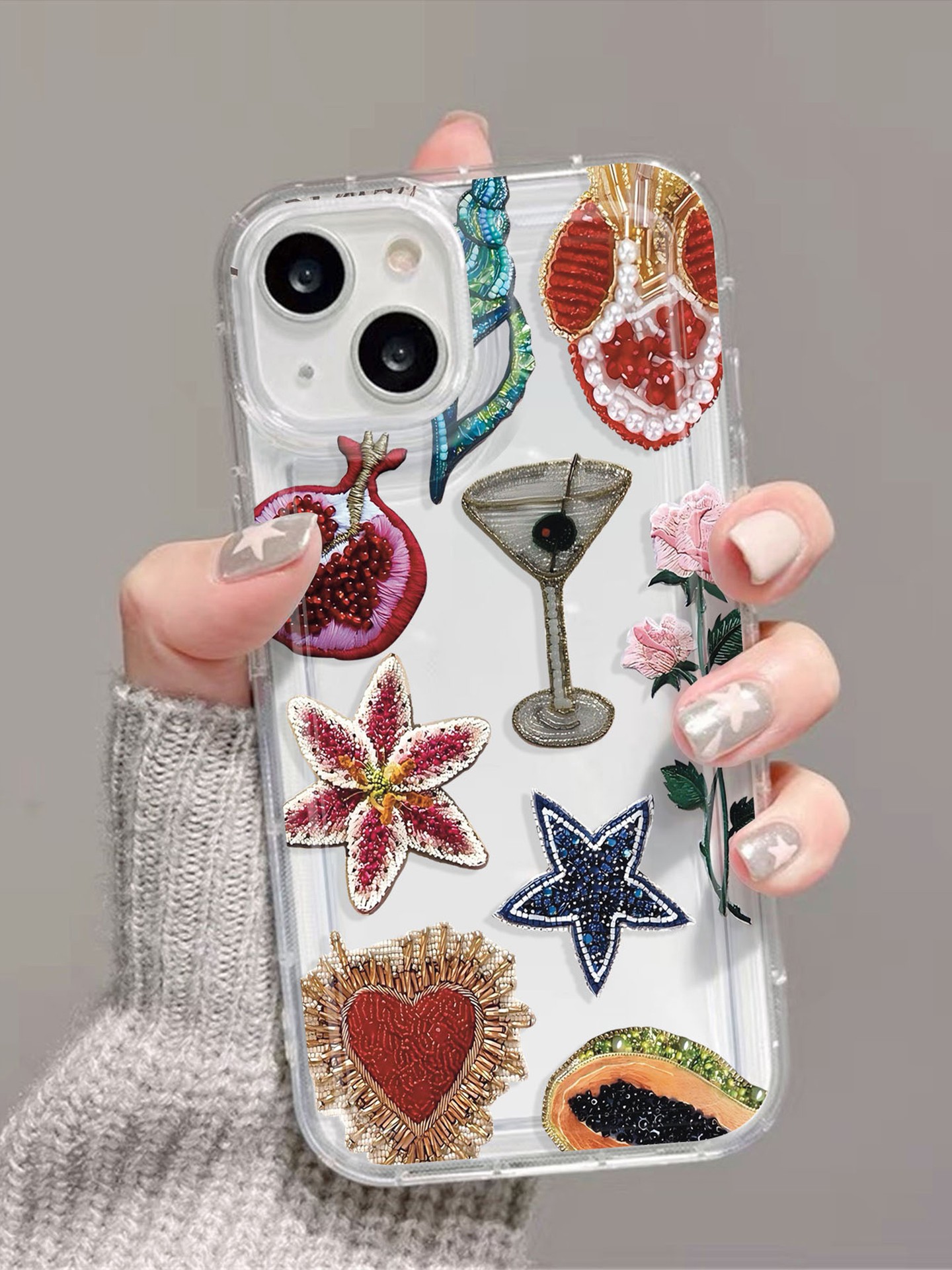 Luxury Pearl & Diamond Pattern Phone Case