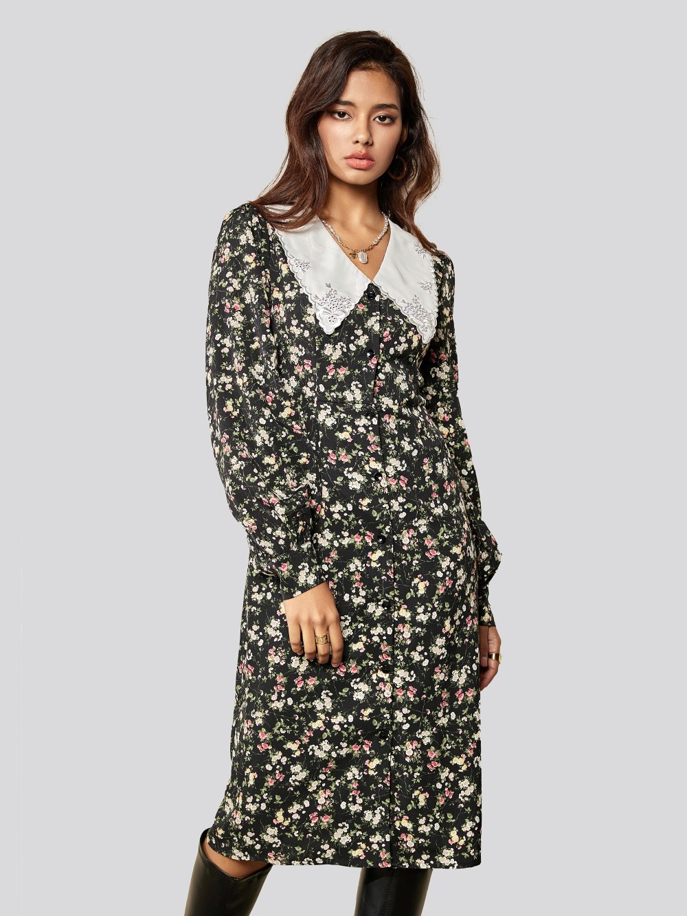 Embroidery A-Line Dress