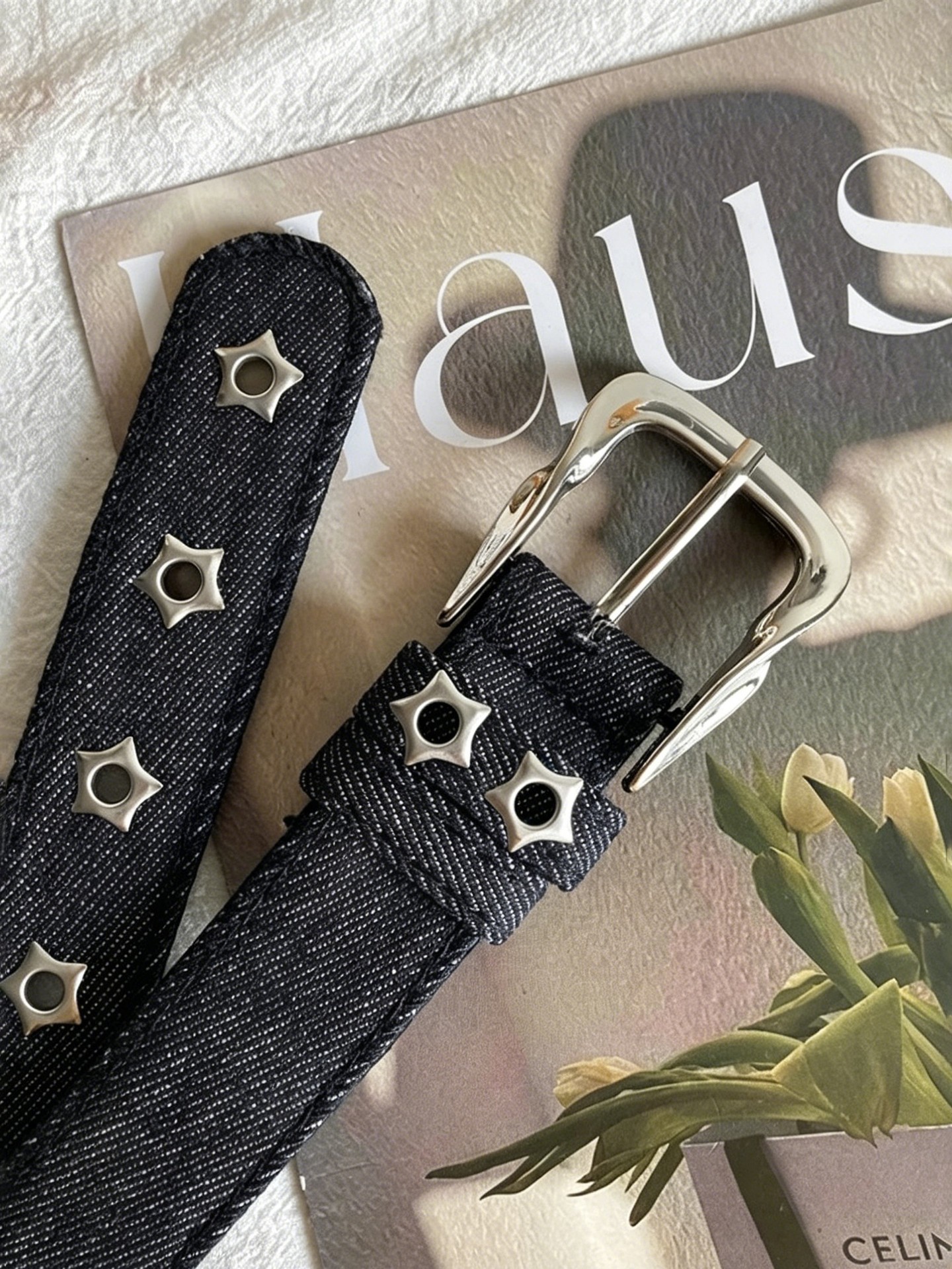 Pentagram Denim Belt