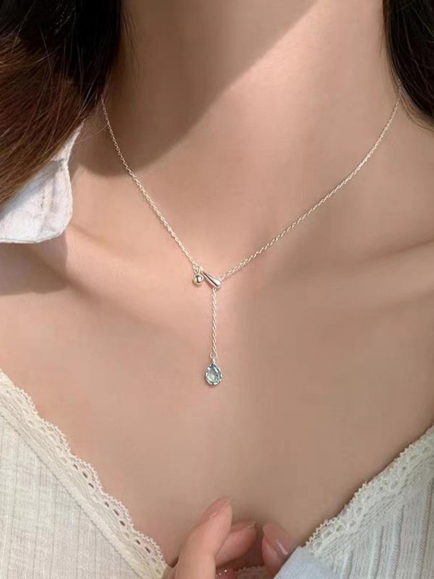 Water Drop Artificial jewellery - Pendant Necklace