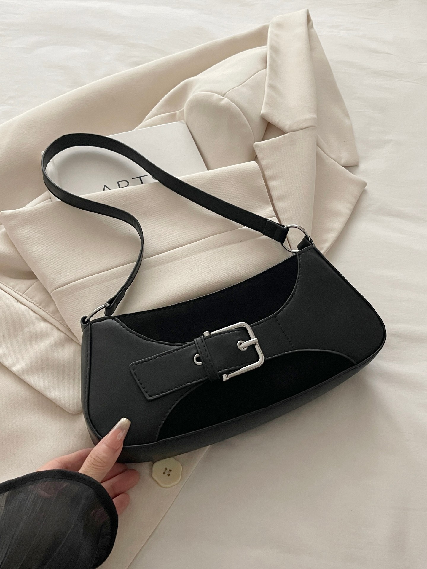 Adjustable Buckle Shoulder Bag