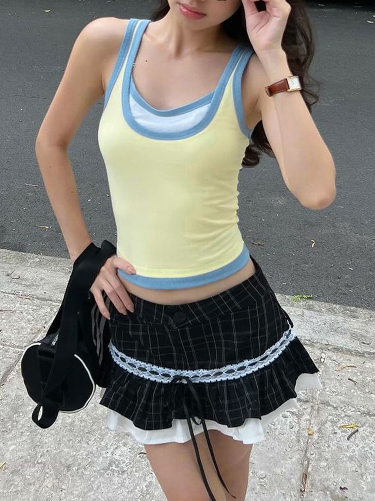 Fake 2 PCS Tank Top