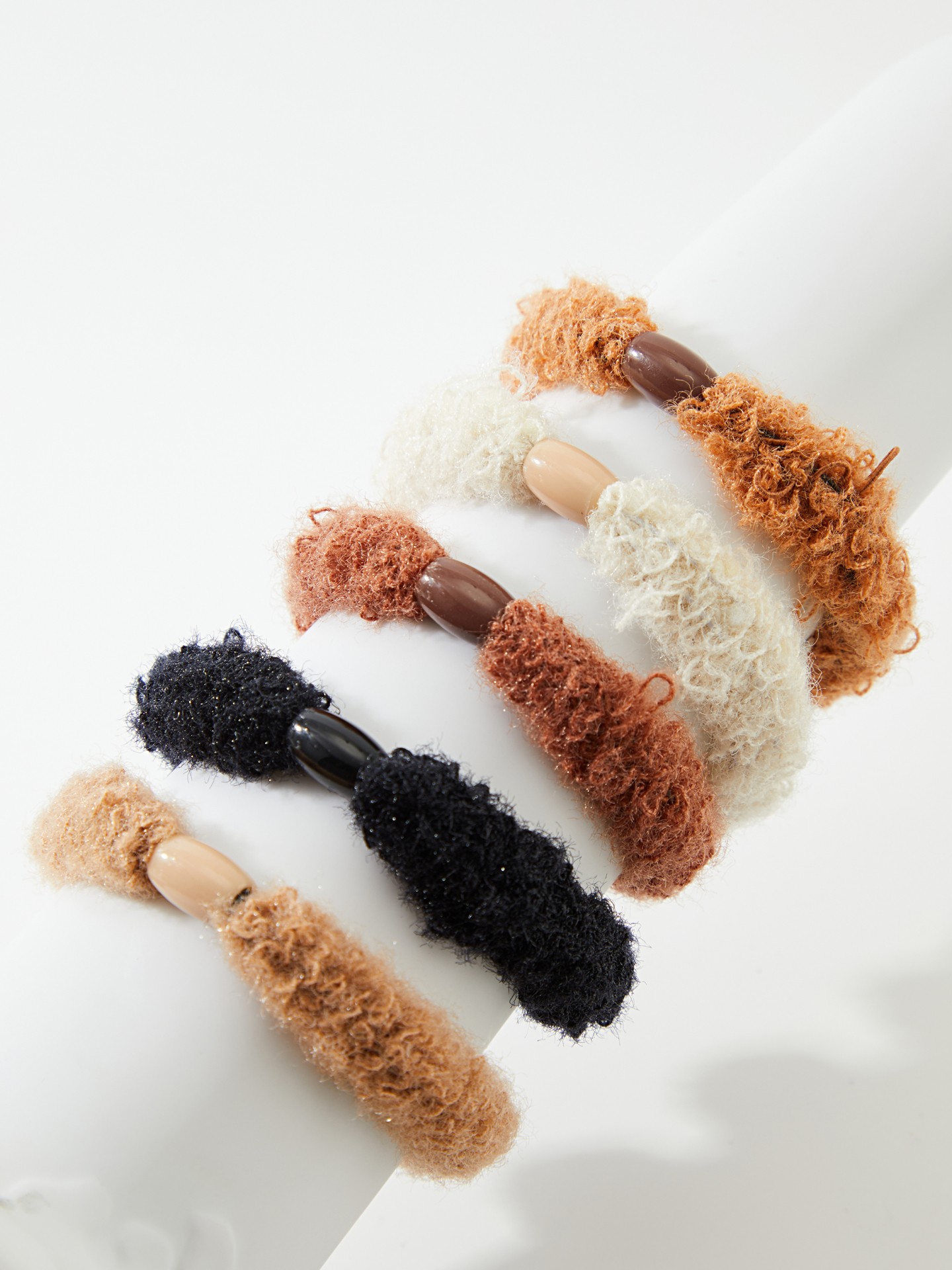5 Pcs Fluffy Hairtie Set