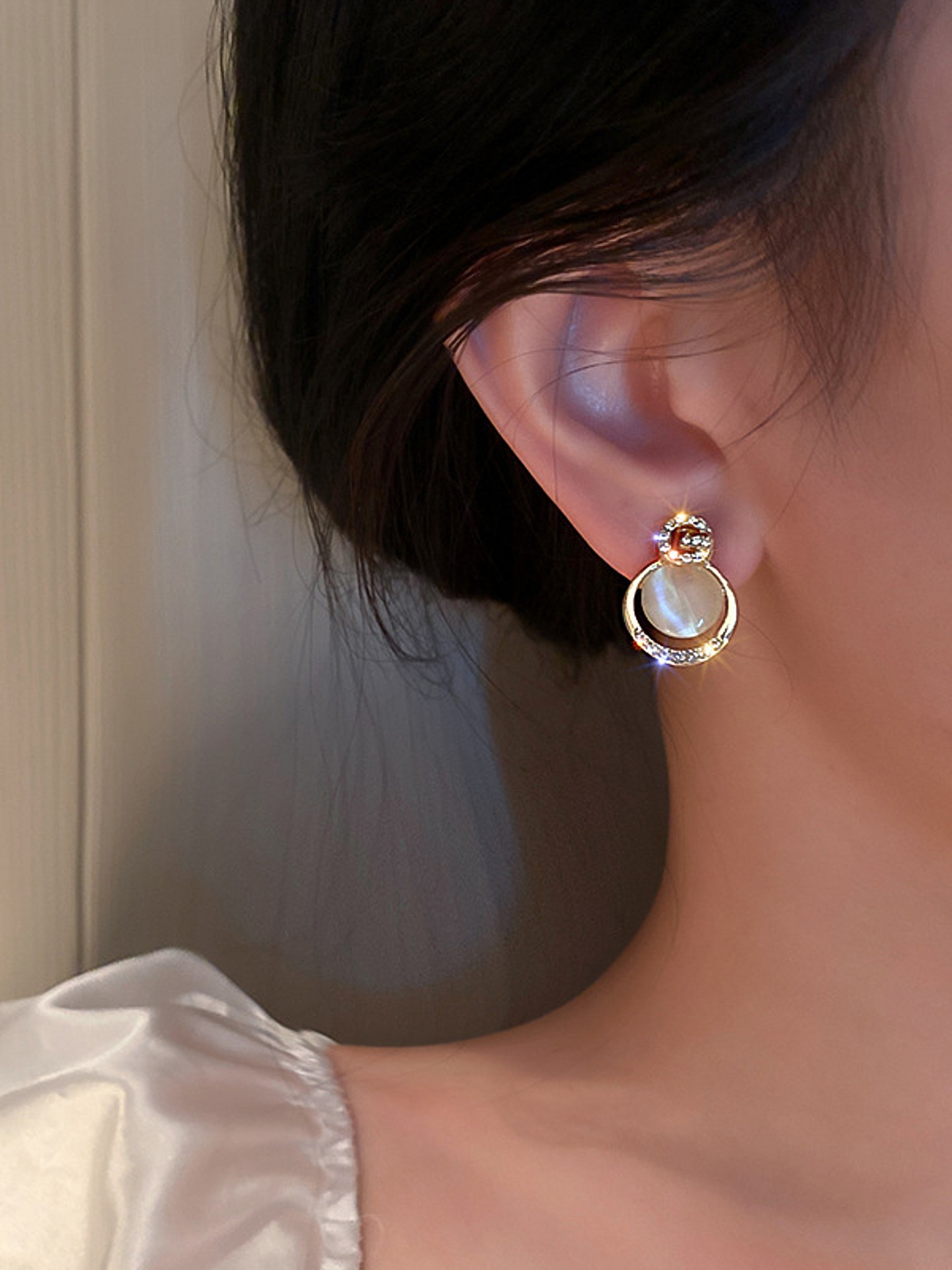 Rhinestone Stud Earrings