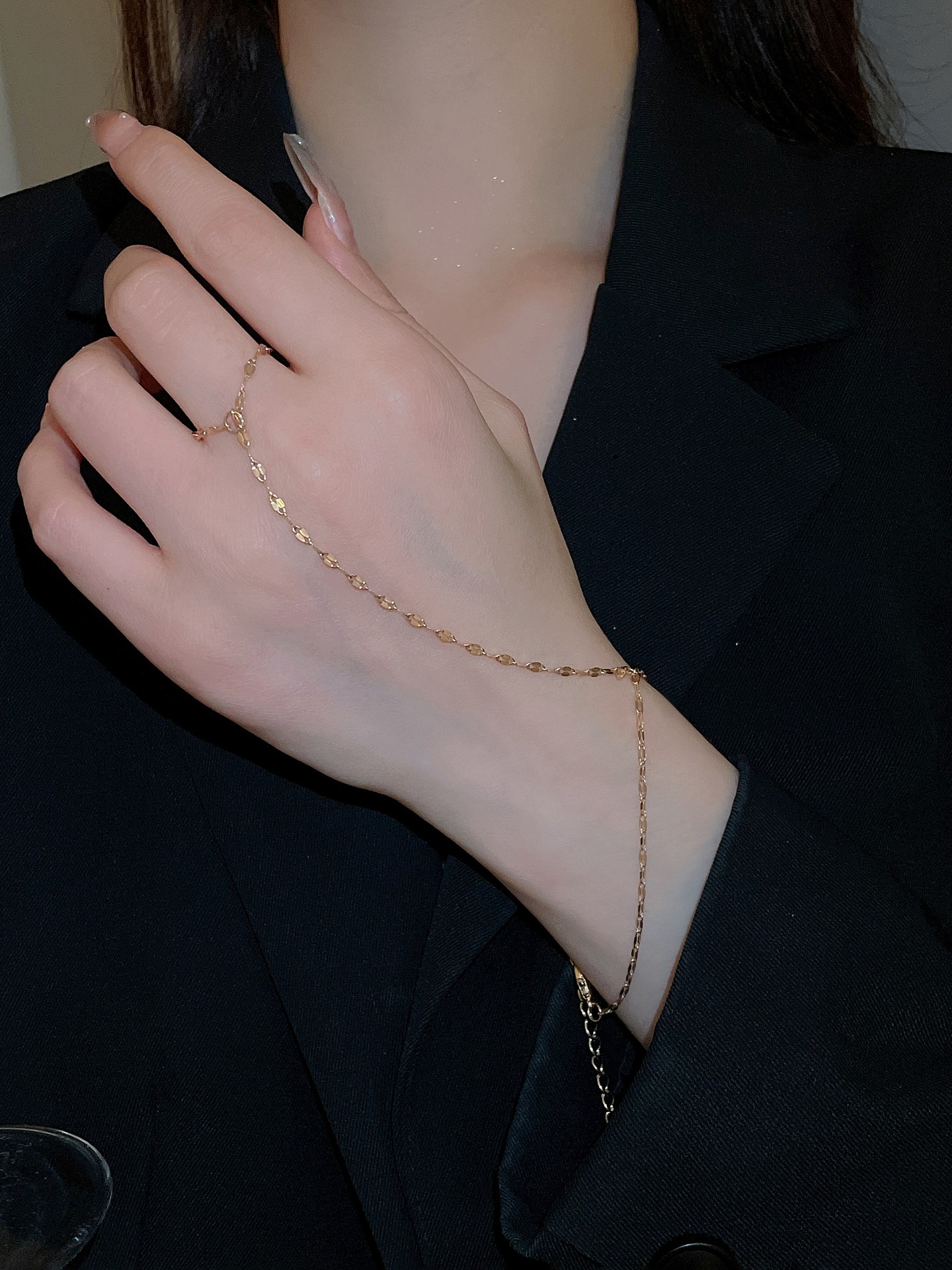 Metal Finger Ring Bracelet