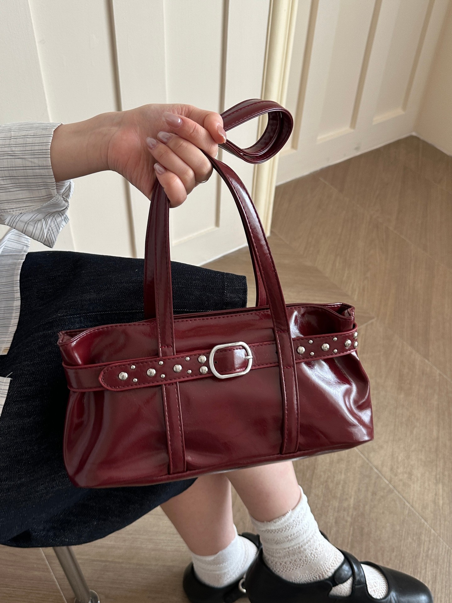 Adjustable Buckle Shoulder Bag