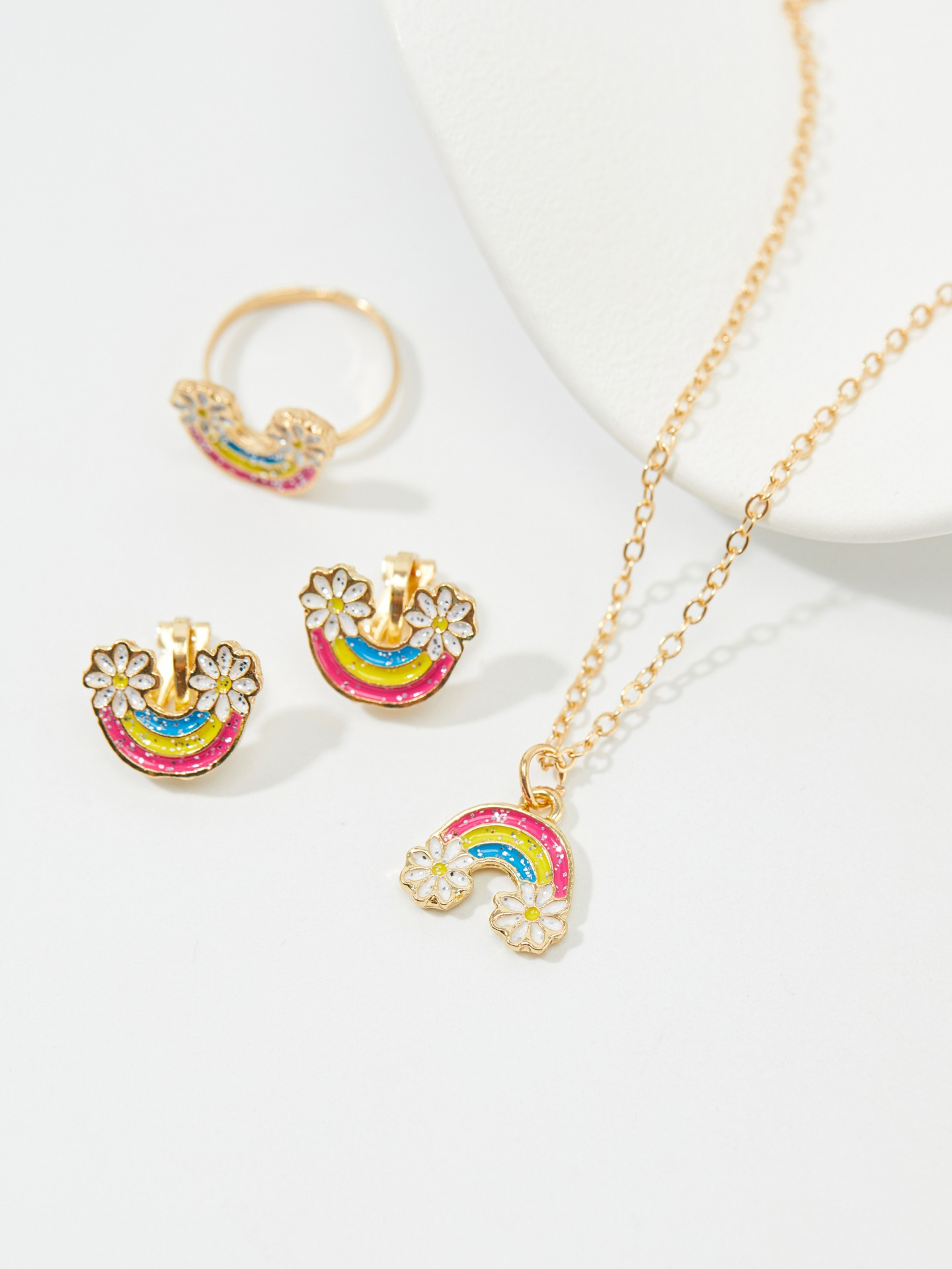 Pride Parade Rainbow 4Pcs Jewellery Set