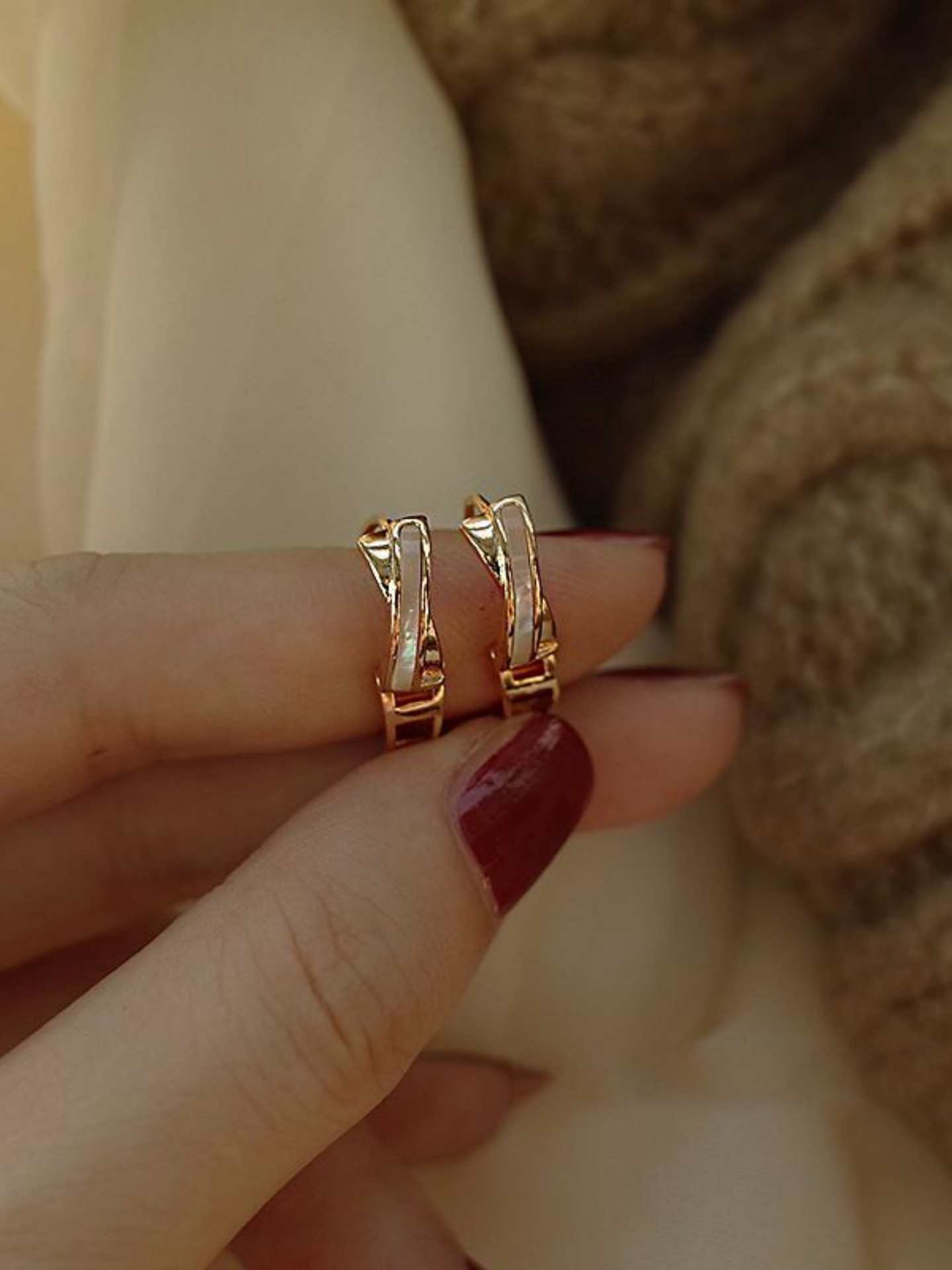 Circular Ring Hoop Earrings