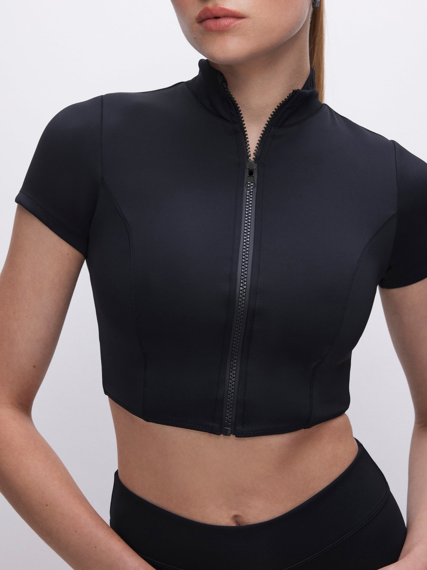 Decorative Zipper Sports T-Shirt