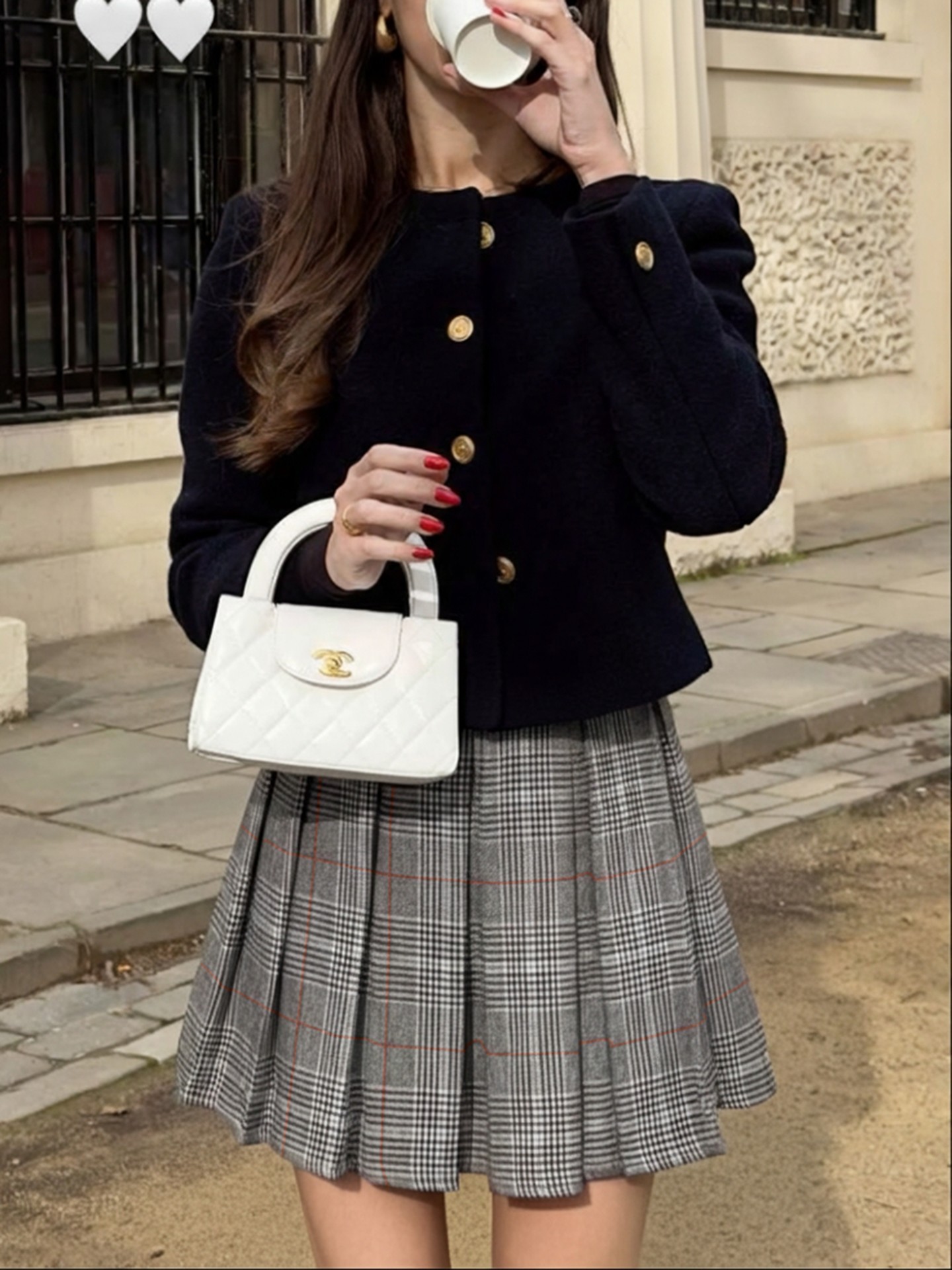 Plaid Pleated Skirt