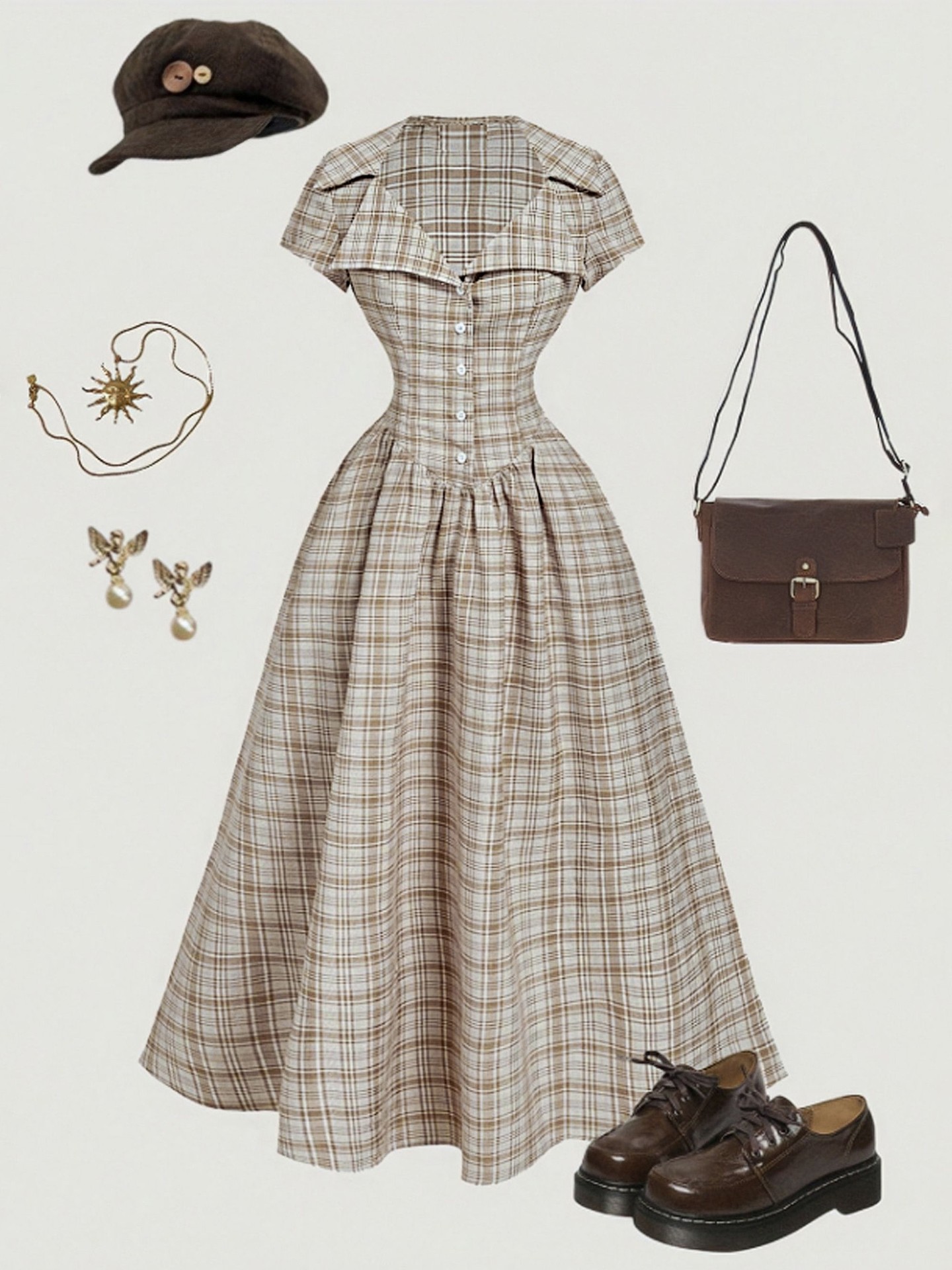Retro School Style A Line Dress