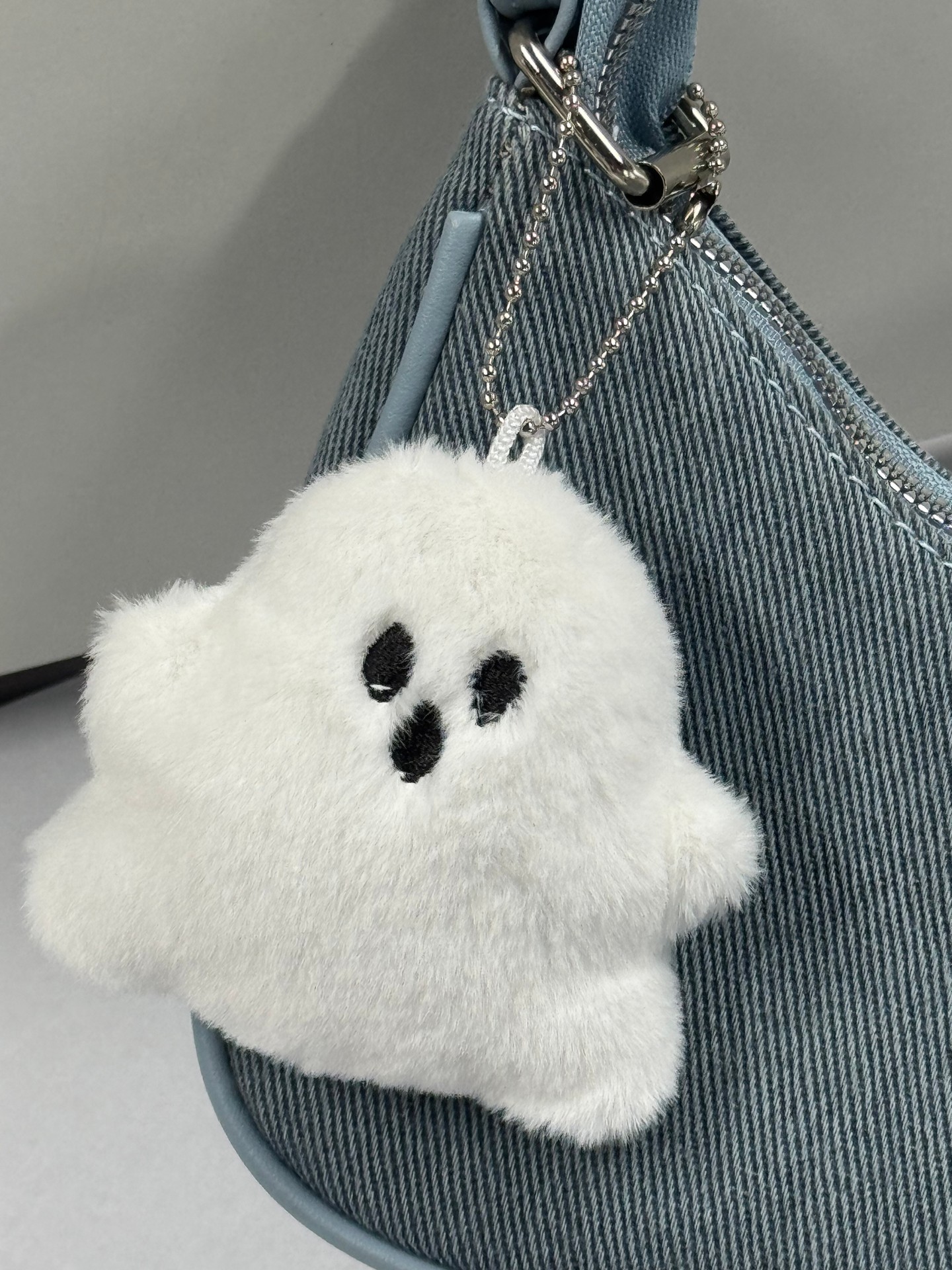 Halloween Ghost Fur Bag Charm