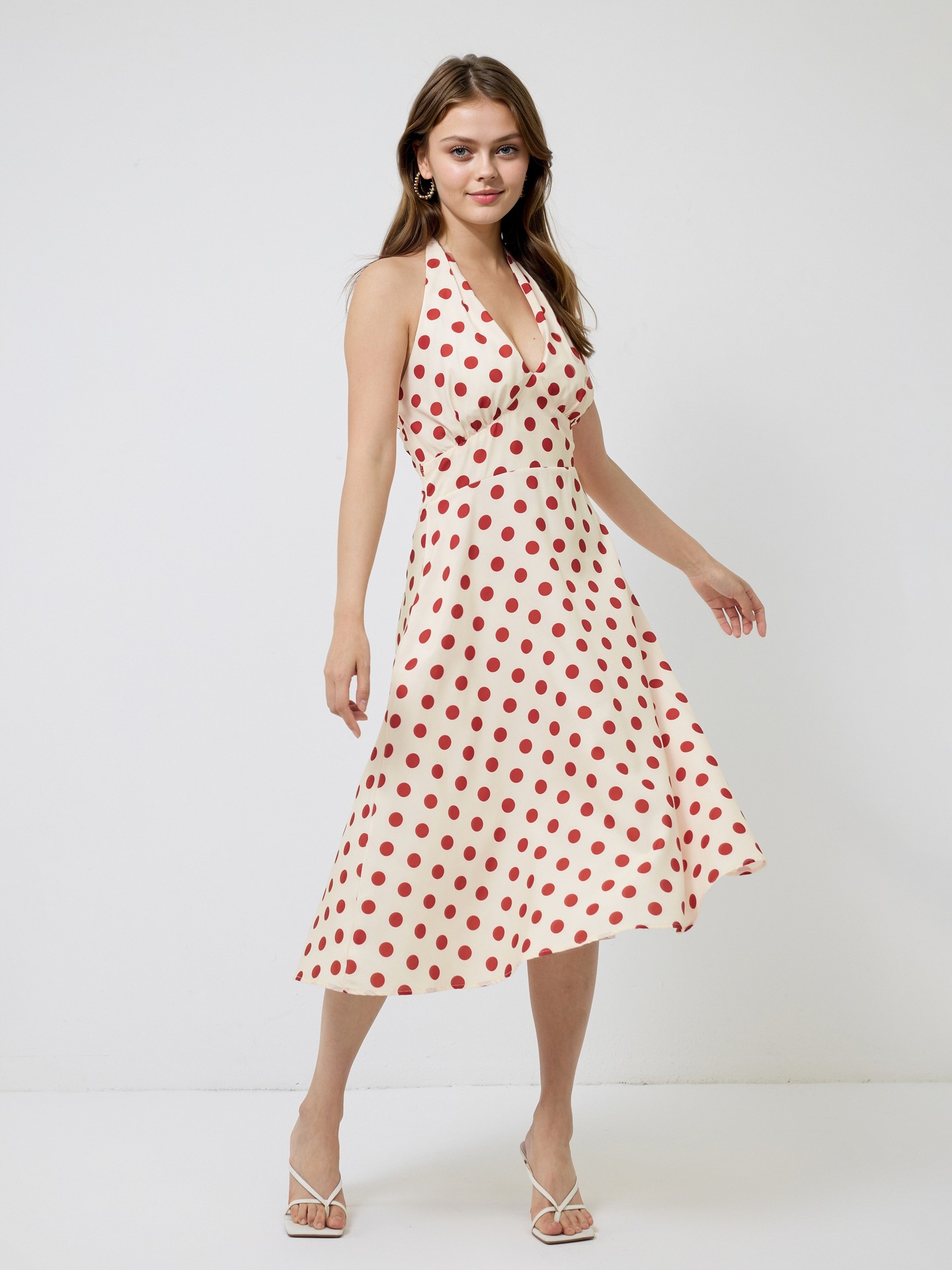 Polka Dot A-line Dress