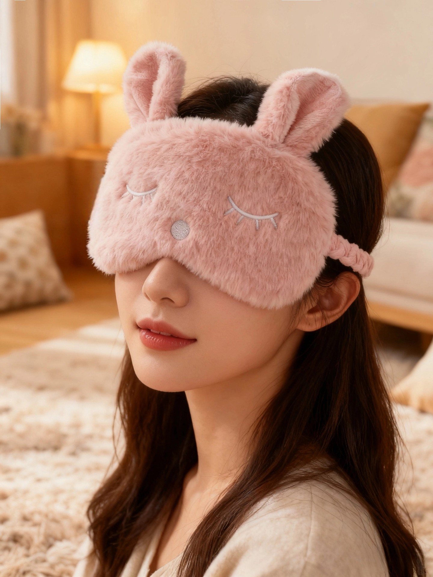 Plush Bunny Ear Eye Mask