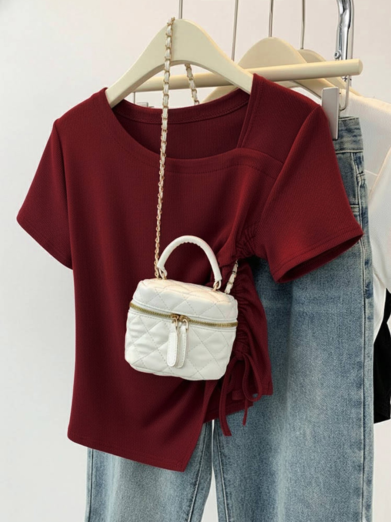 Drawstring Pullover T-Shirt
