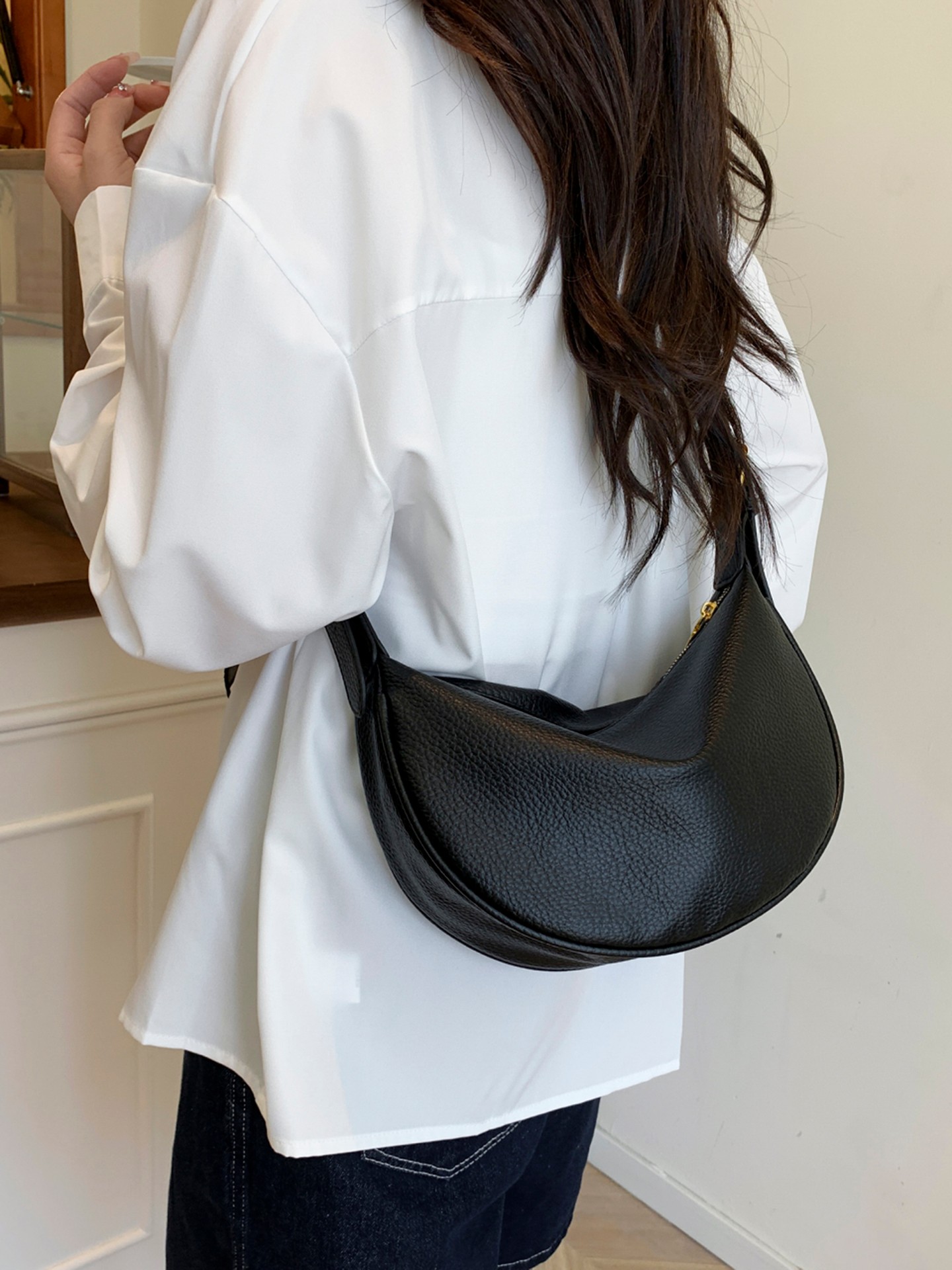 Adjustable Buckle Crossbody Bag
