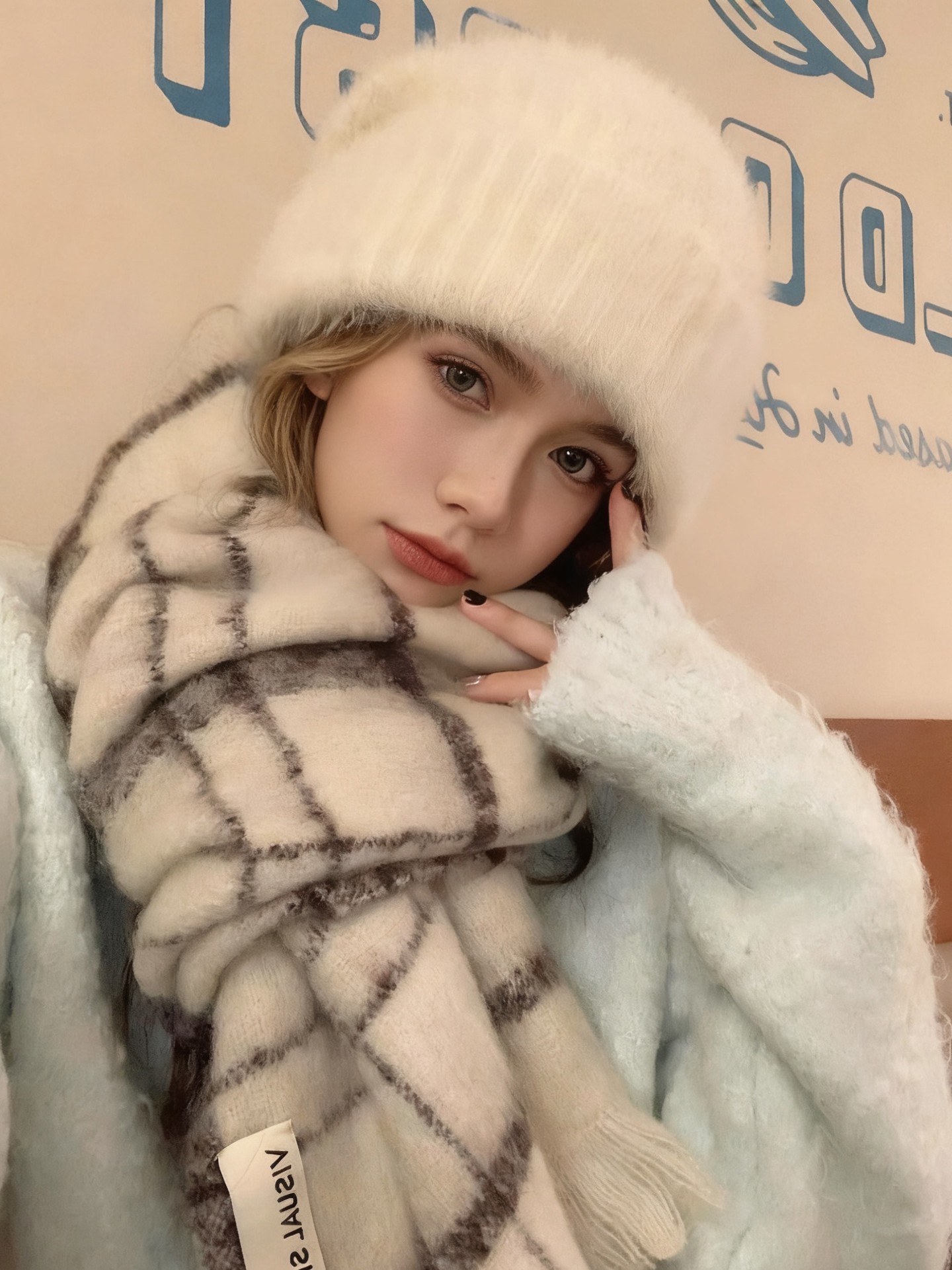 Checkered Winter Scarf