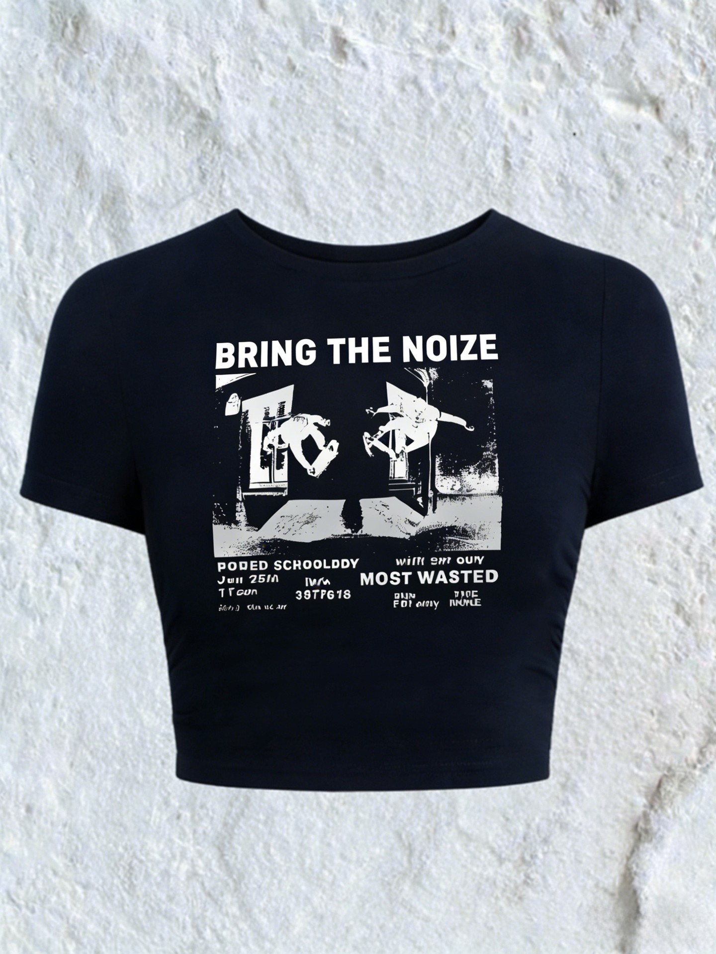 Street Noise Graphic Crop Pullover T-Shirt