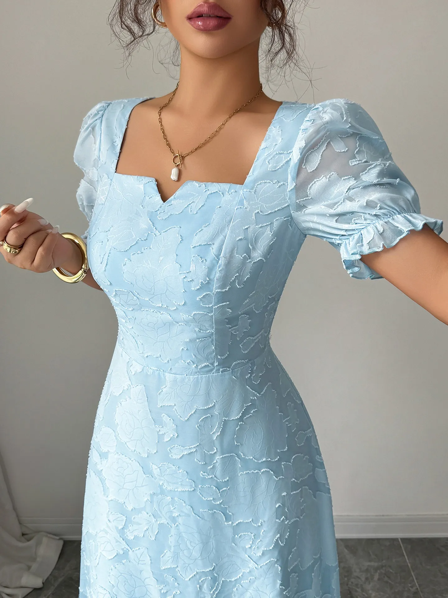 Bubble Sleeve A-Line Dress | Savana | Bestsellers