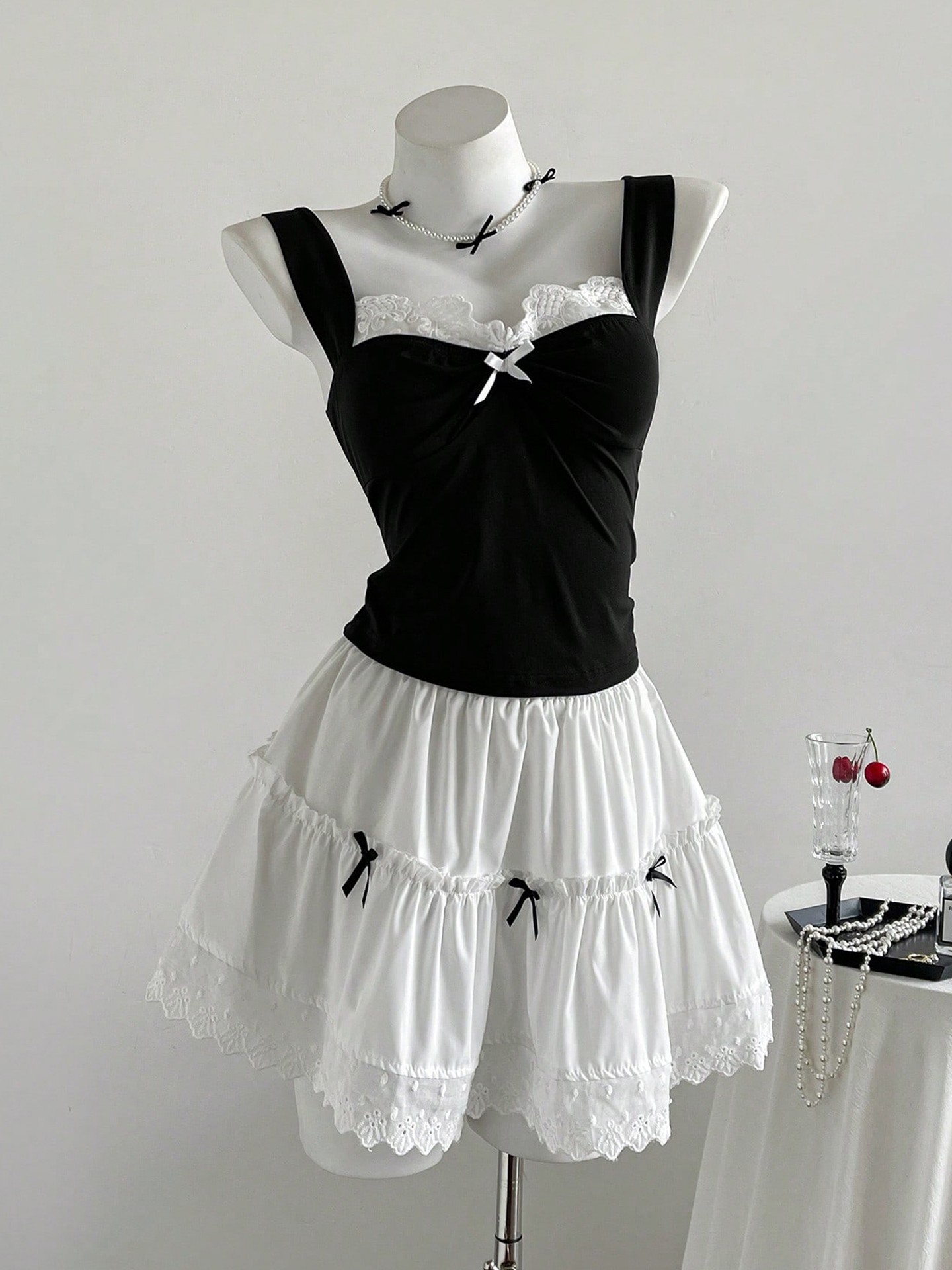 Sweet Tank Top Sleeveless Bow top