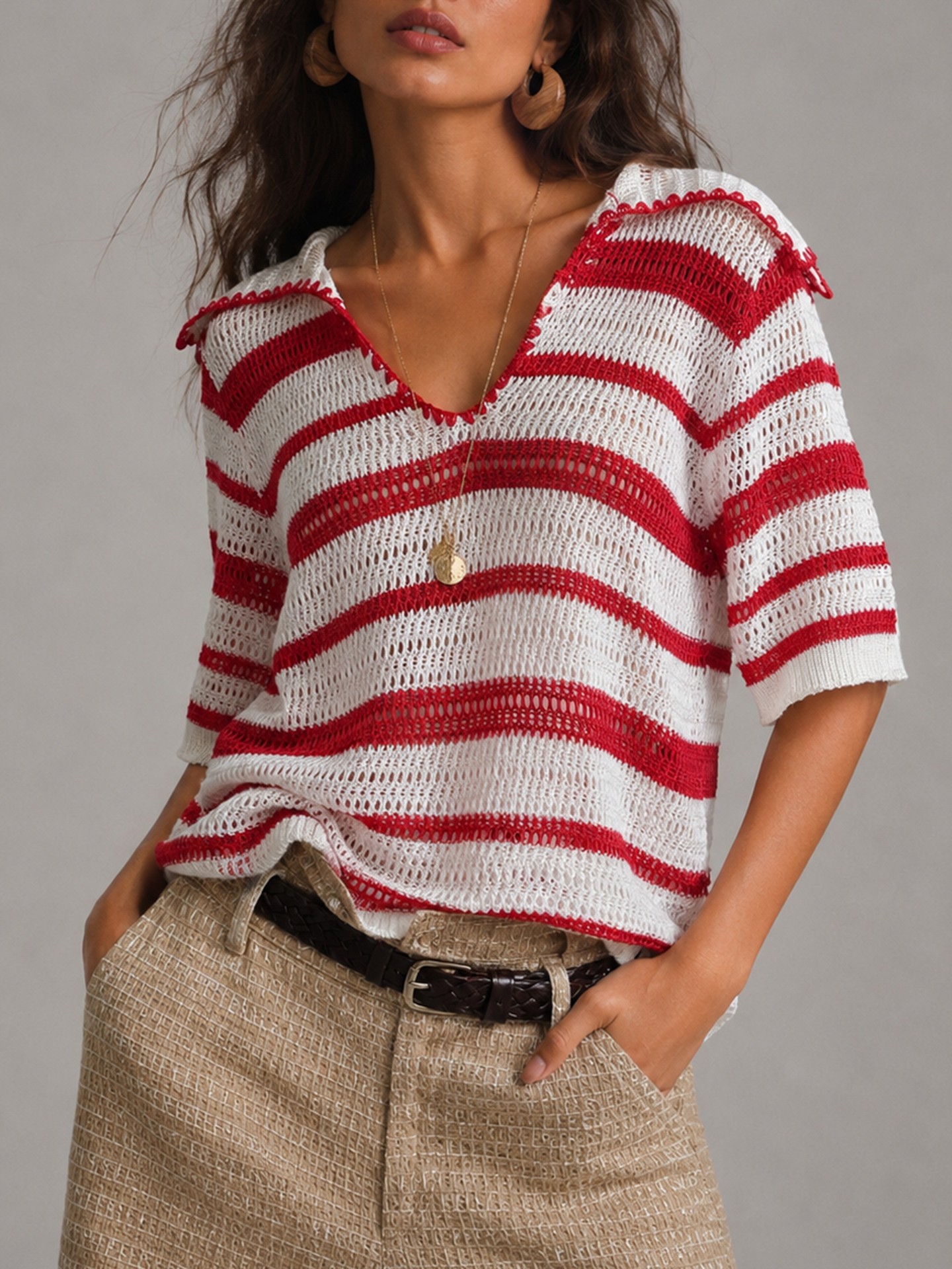 Crochet Knit Top