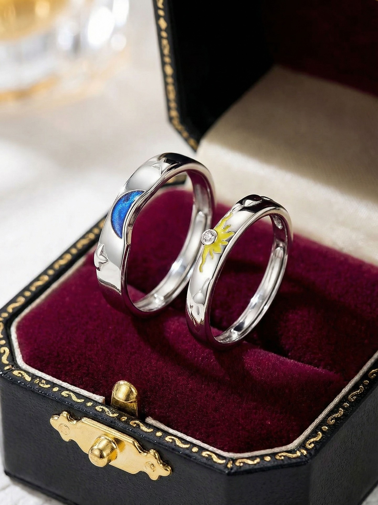 Moon Couple Ring