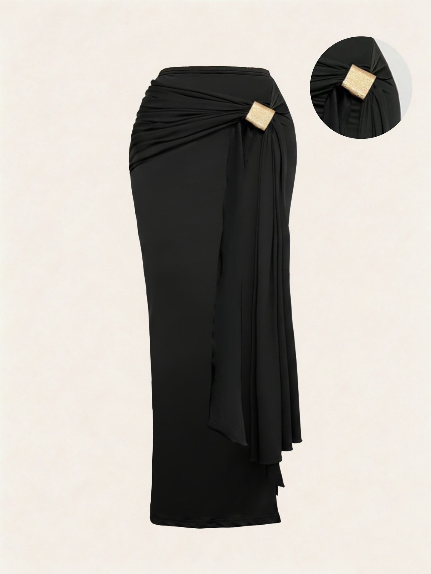 Draped Pencil Skirt