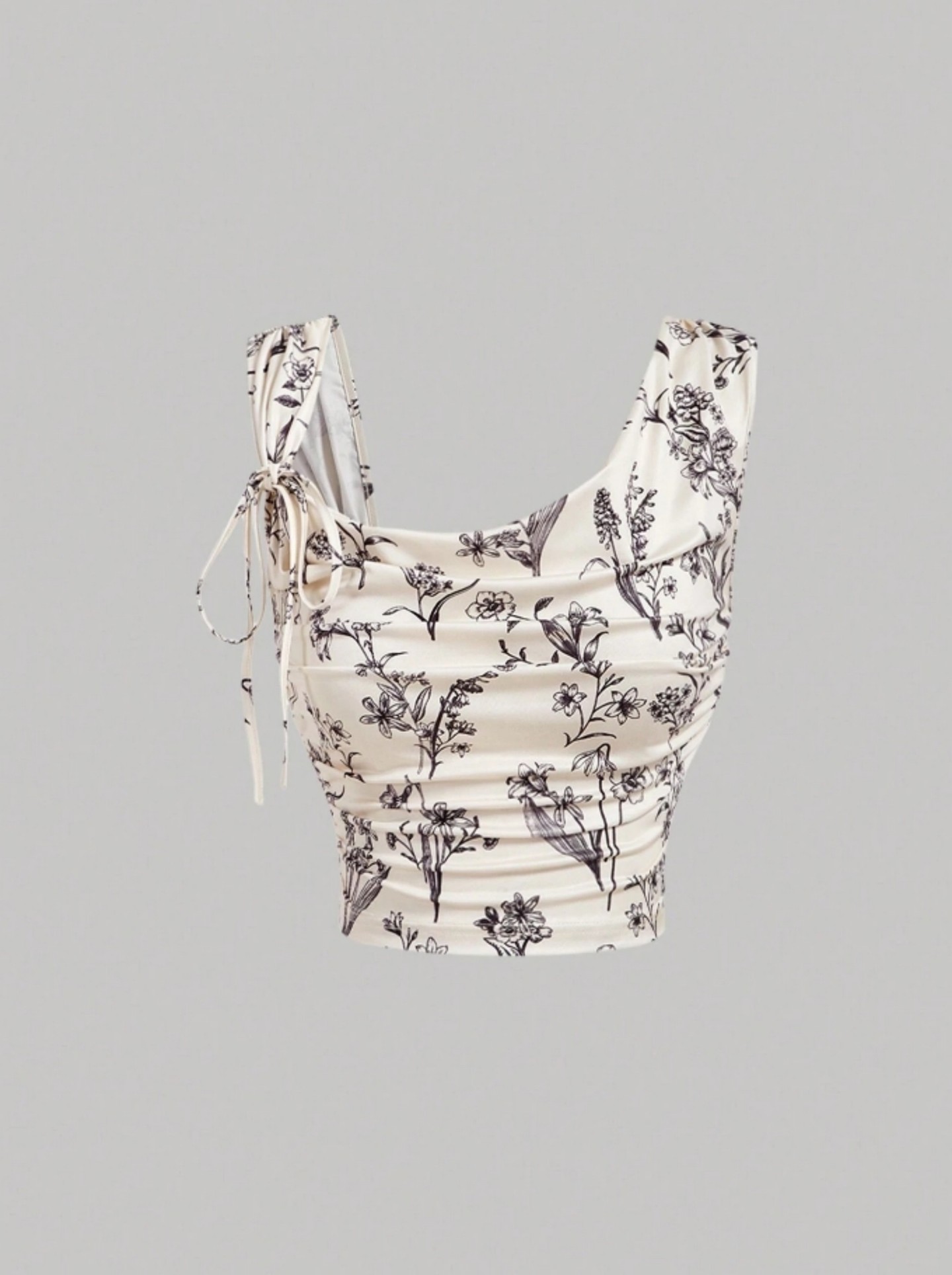 French Tank Top Sleeveless Small Floral top