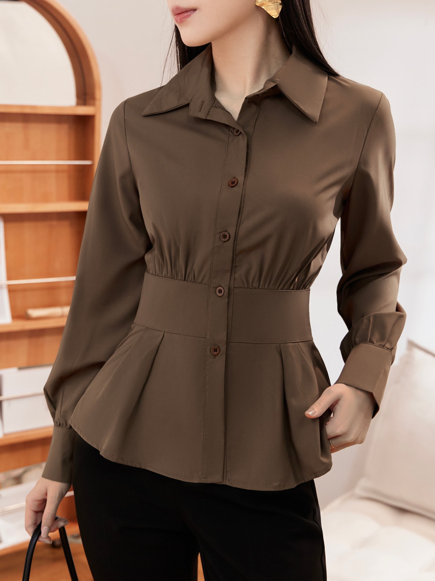 Peplum Hem & Tailored Fit Blouse